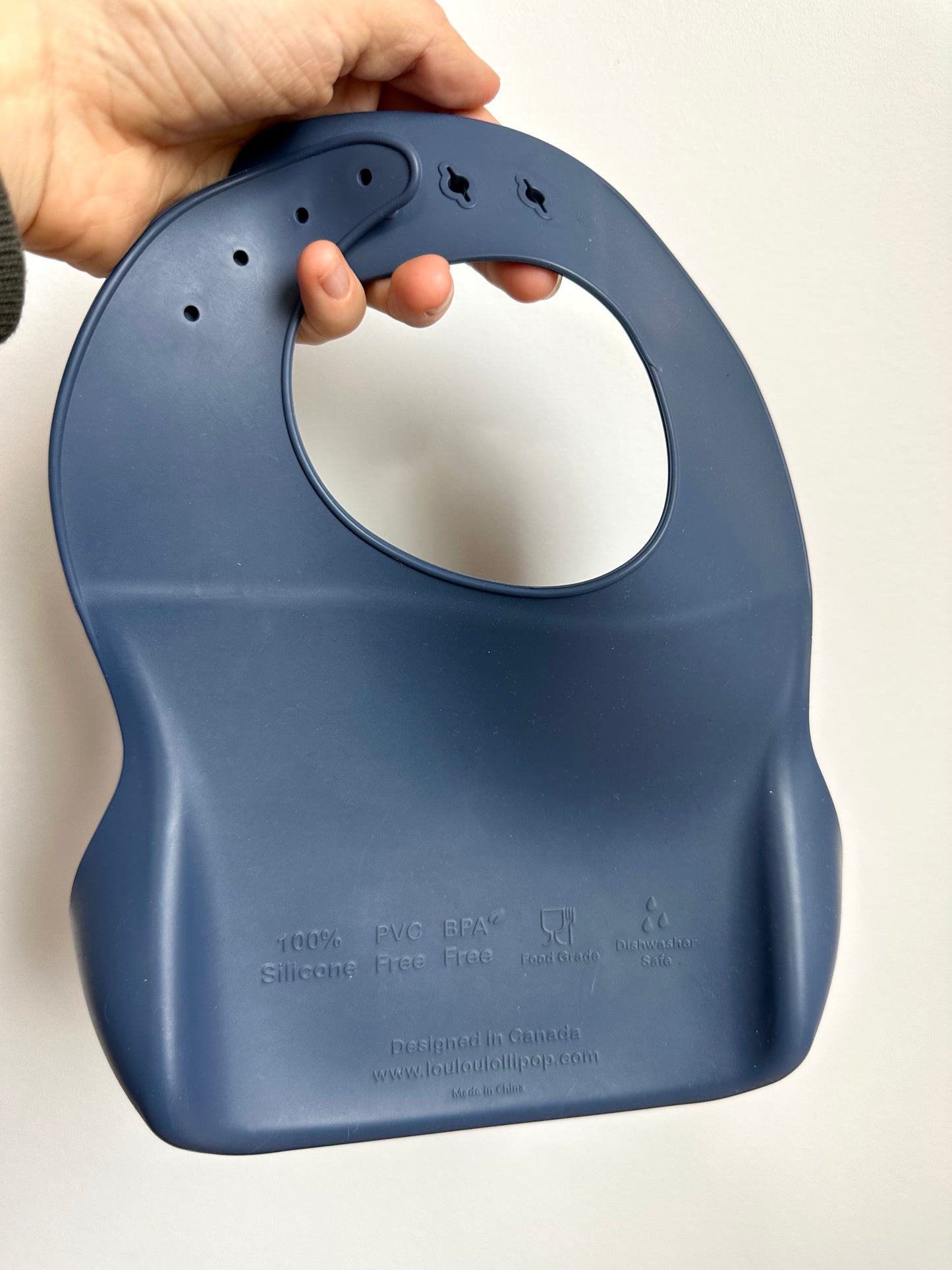 LouLou Stone Blue Silicone Bib