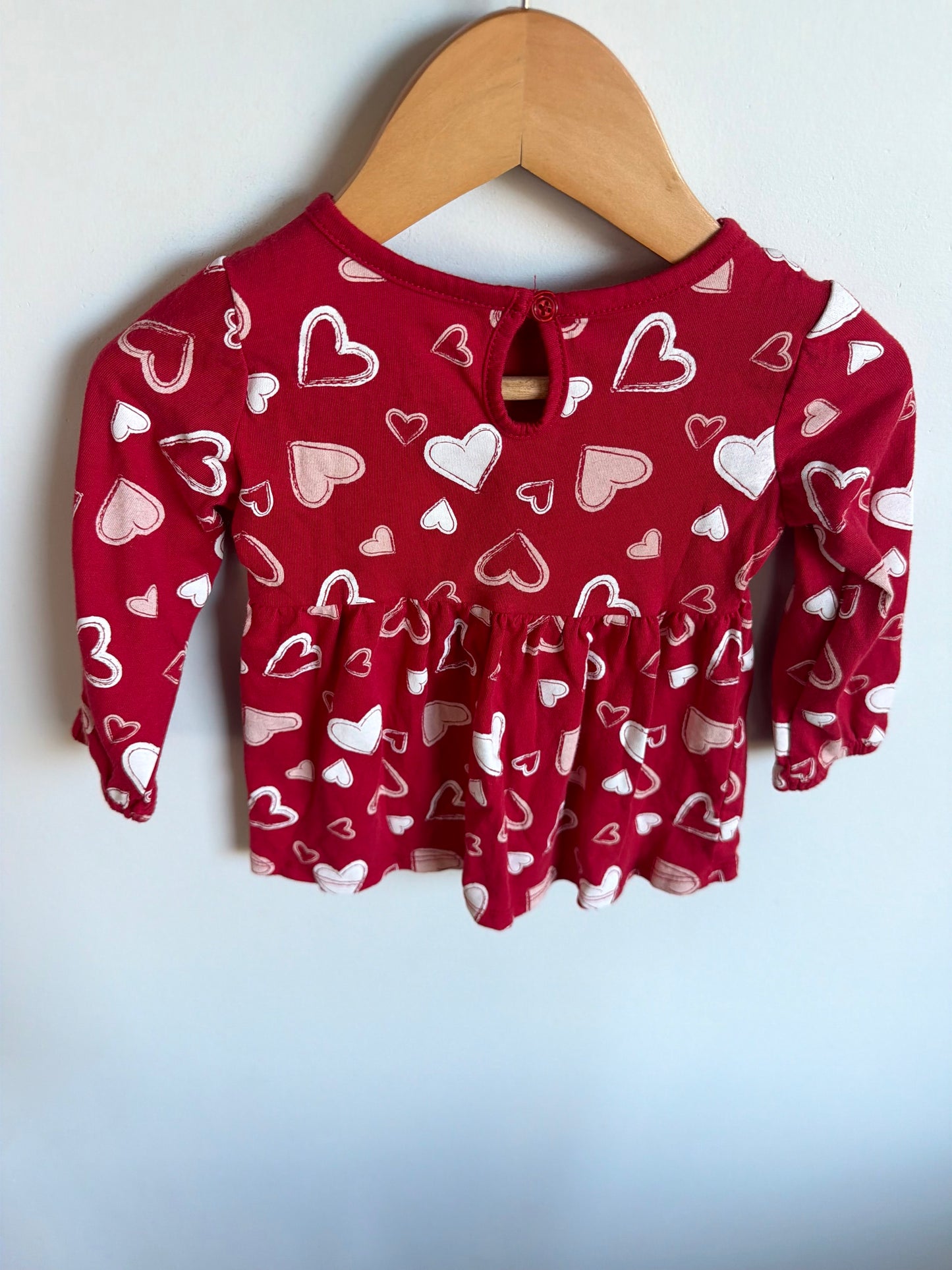 Heart Red Dress / 12-18m