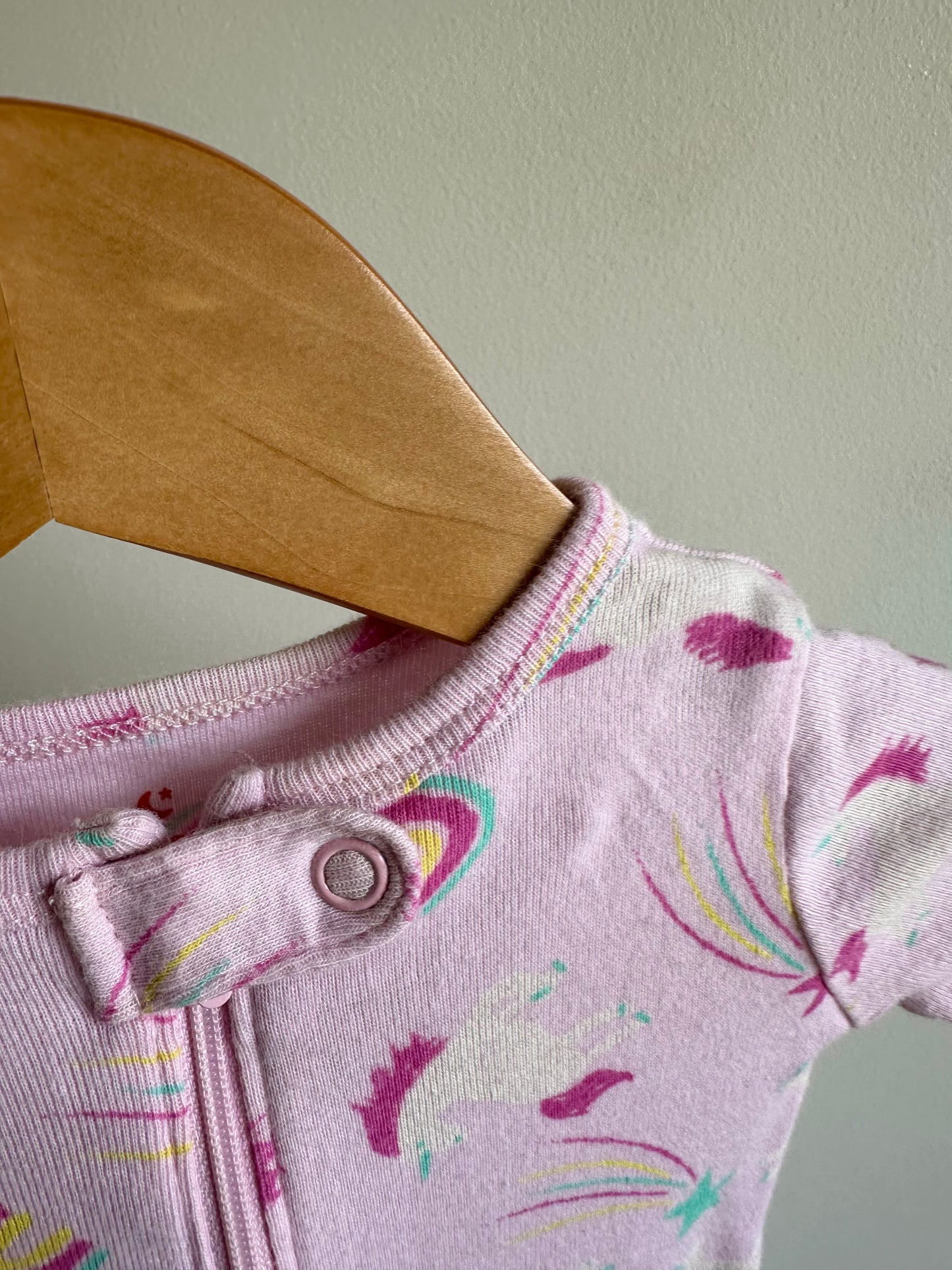 Unicorn Pink Footed Sleeper / 0-3m