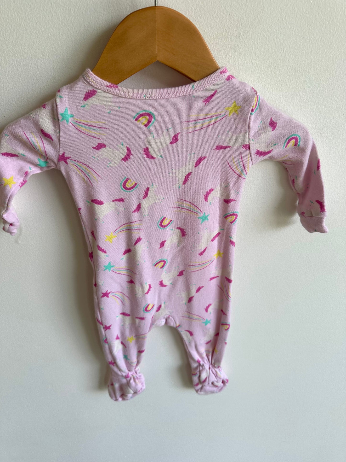 Unicorn Pink Footed Sleeper / 0-3m