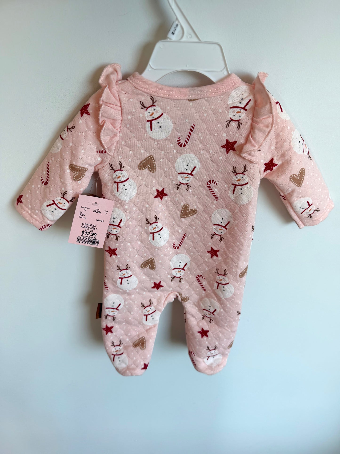 Snowman Snap Sleeper (With tags) / 0-3m