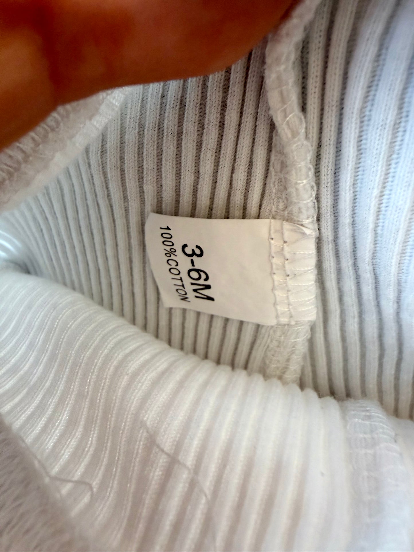White Flared Pants / 3-6m