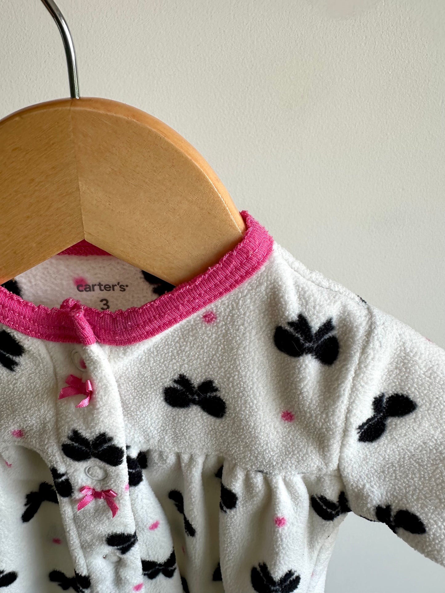 Bow Fleece Sleeper / 3m