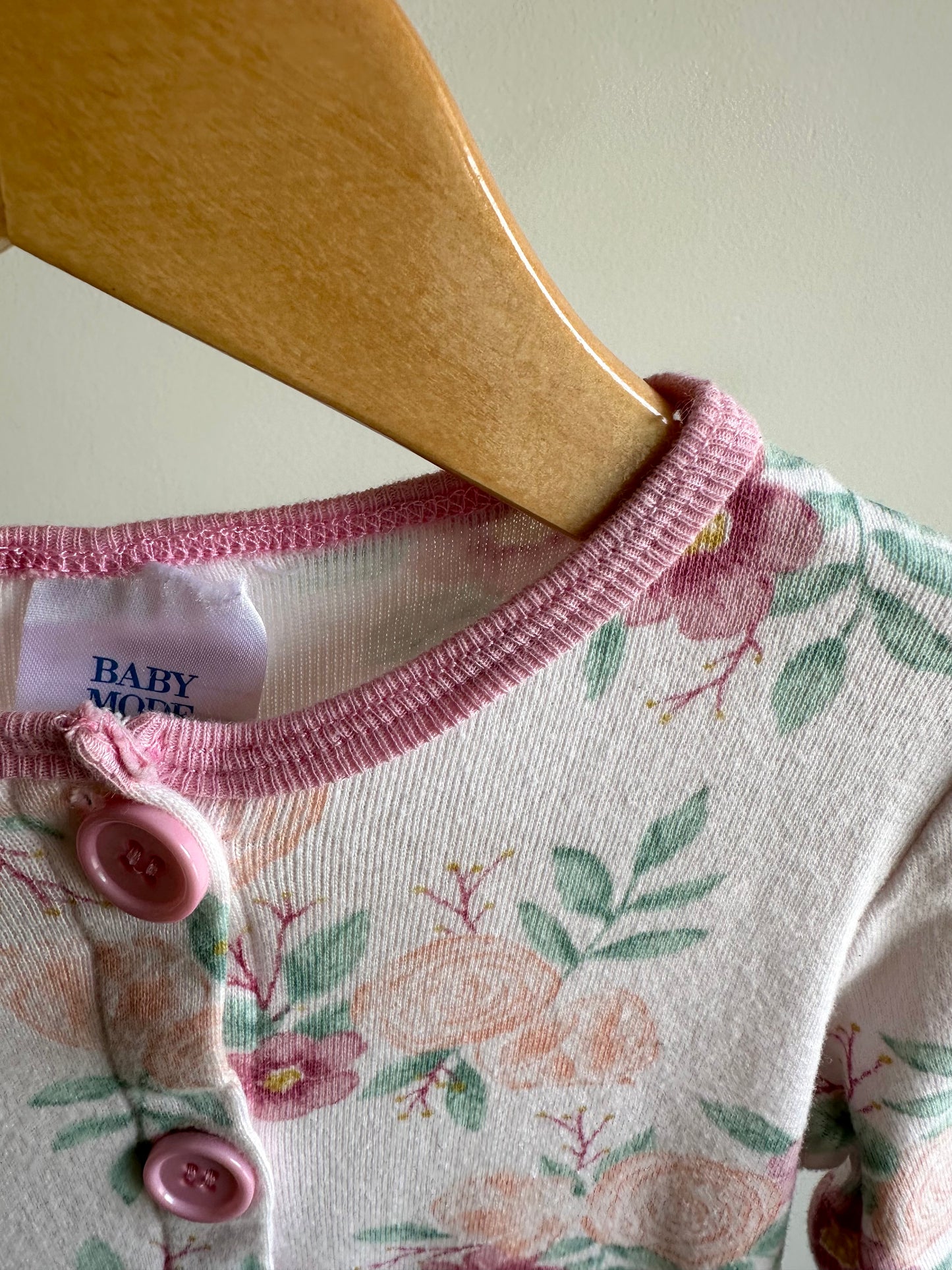 Floral ButtonJumpsuit / 6-9m