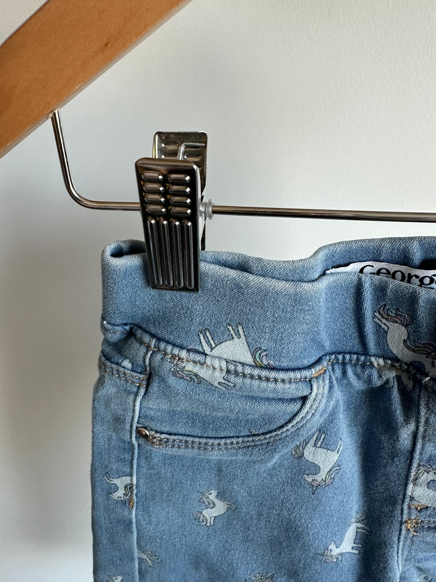 Unicorn Pattern Jeans / 3T
