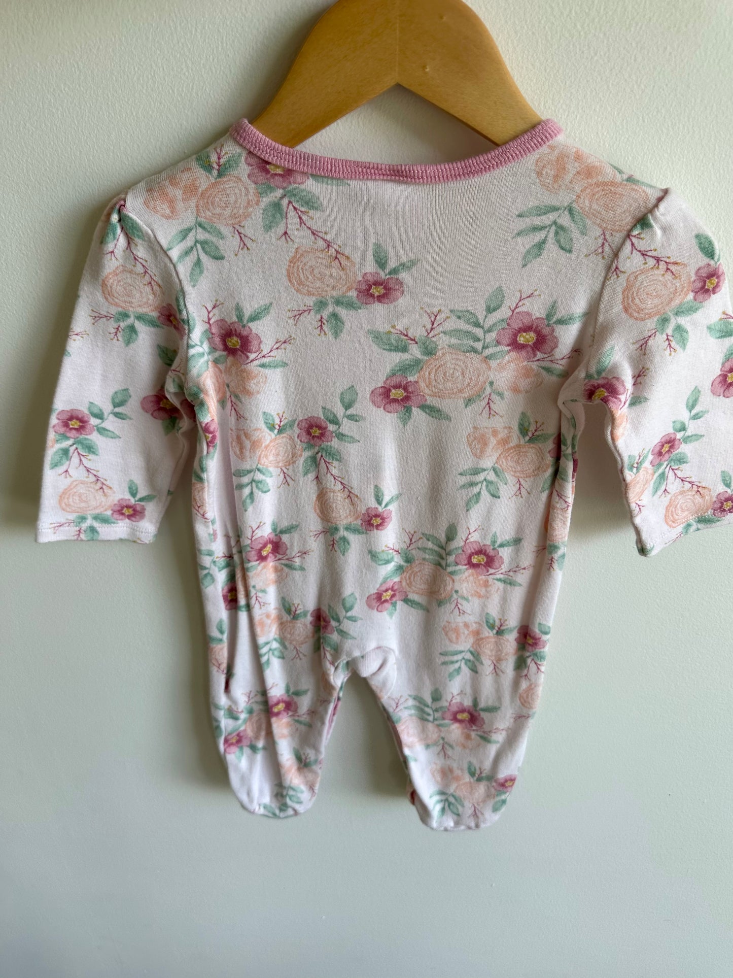 Floral ButtonJumpsuit / 6-9m