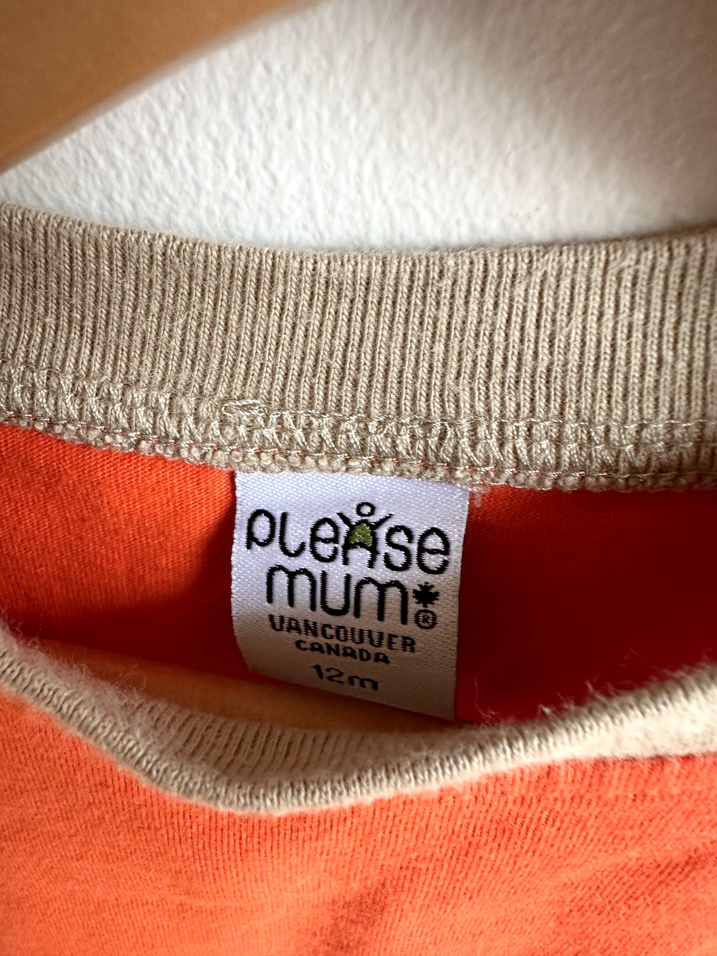 Please Mum Orange Long Sleeve / 12m