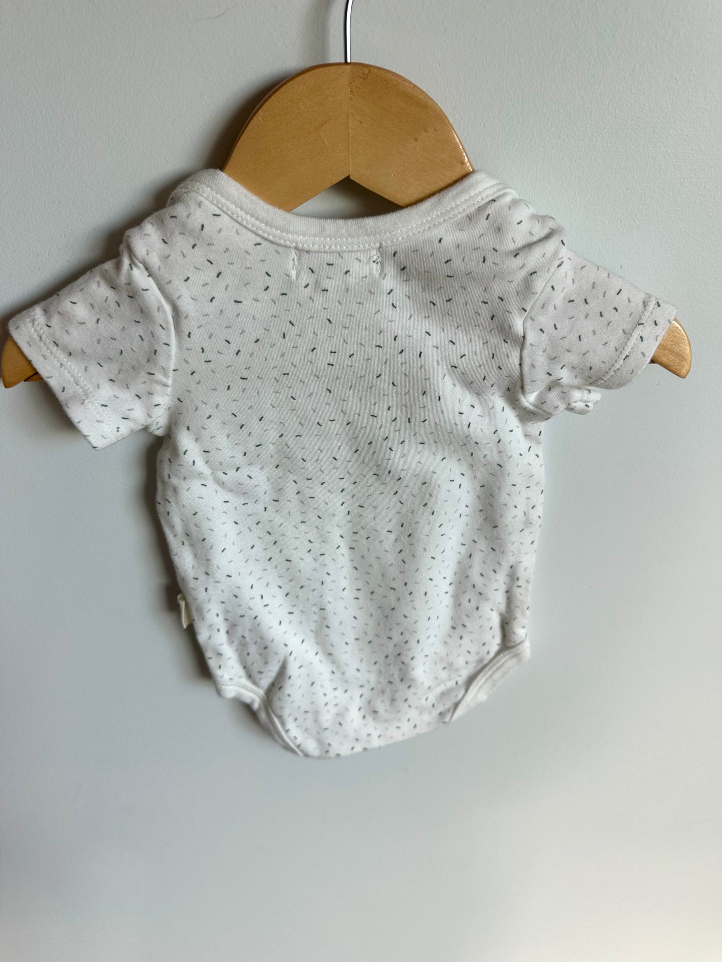 100% Organic Cotton Speckled Bodysuit / 3-6m