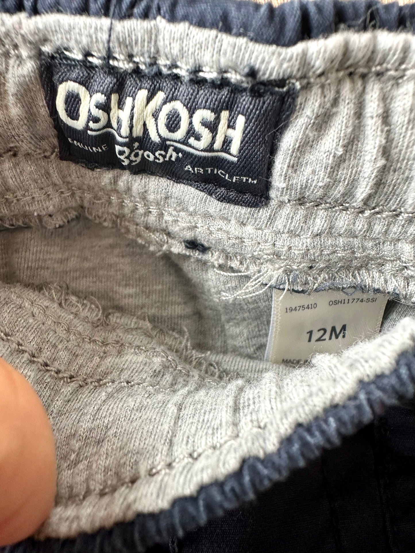 OshKosh Navy Tapered Pants / 12m