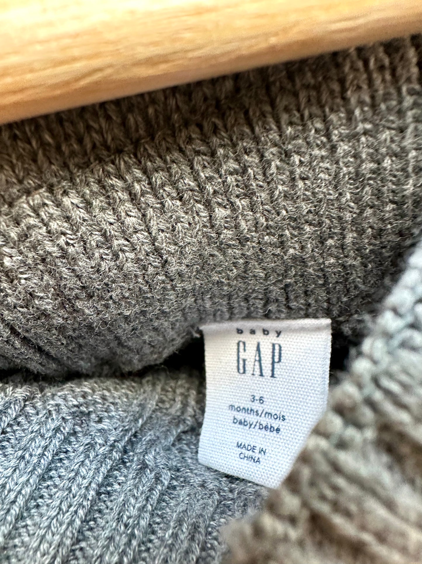 Gap Grey Cable Knit Overalls / 3-6m