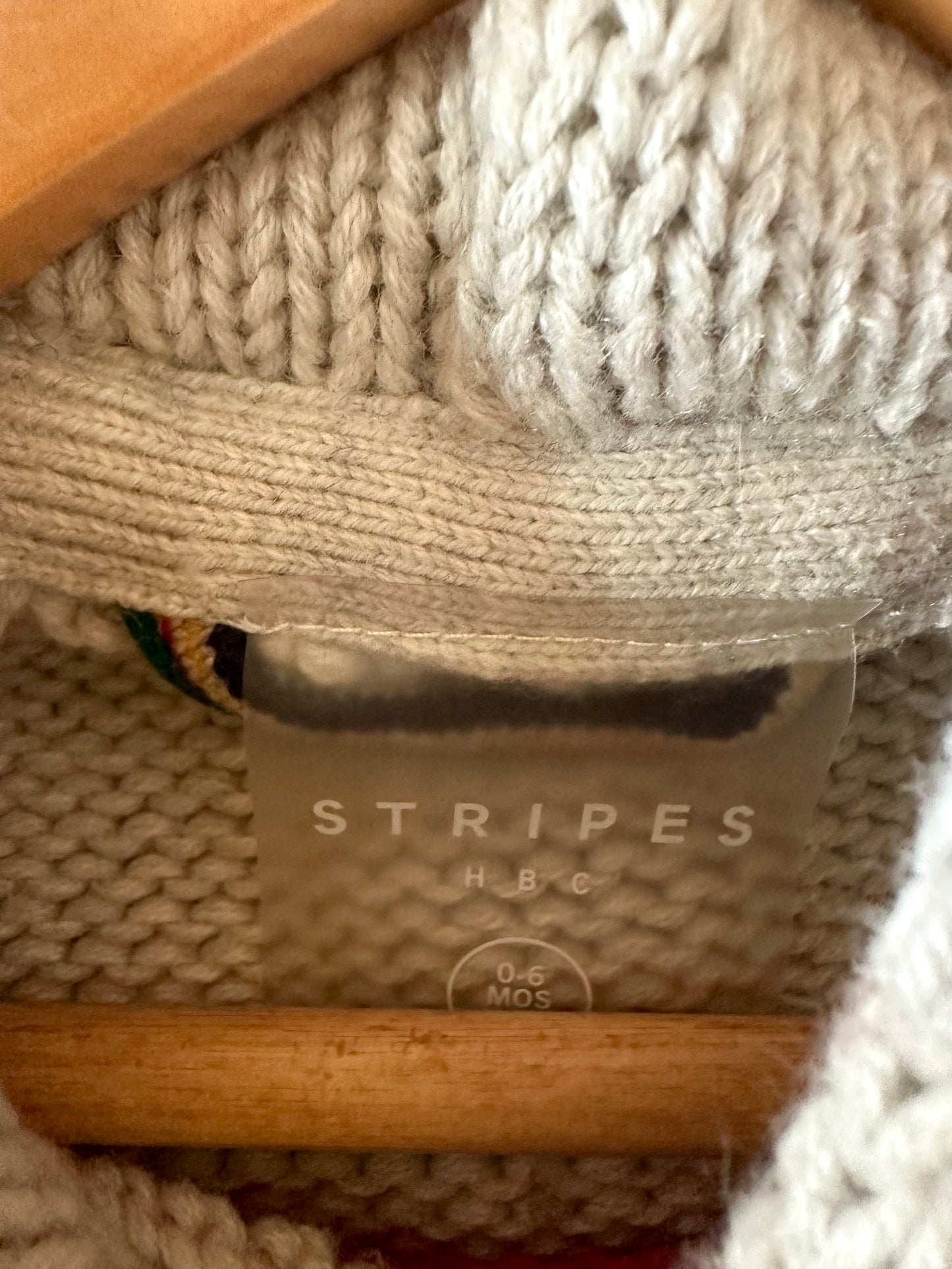 HBC Striped Knit Hoodie / 0-6m