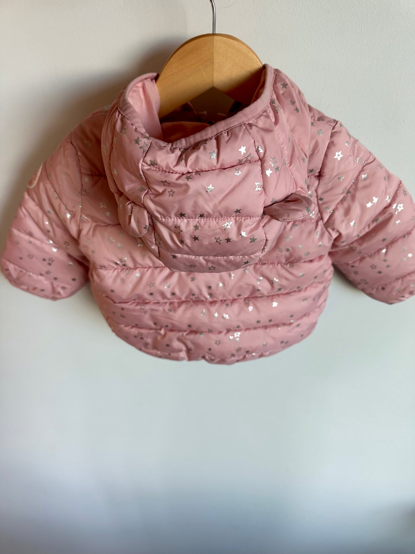 Gap Pink Stars Puffer Jacket / 6-12m