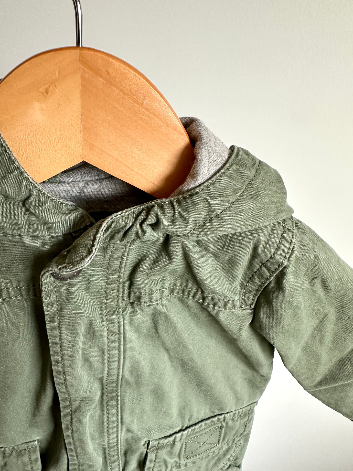 Gap Olive Hooded Jacket / 6-12m
