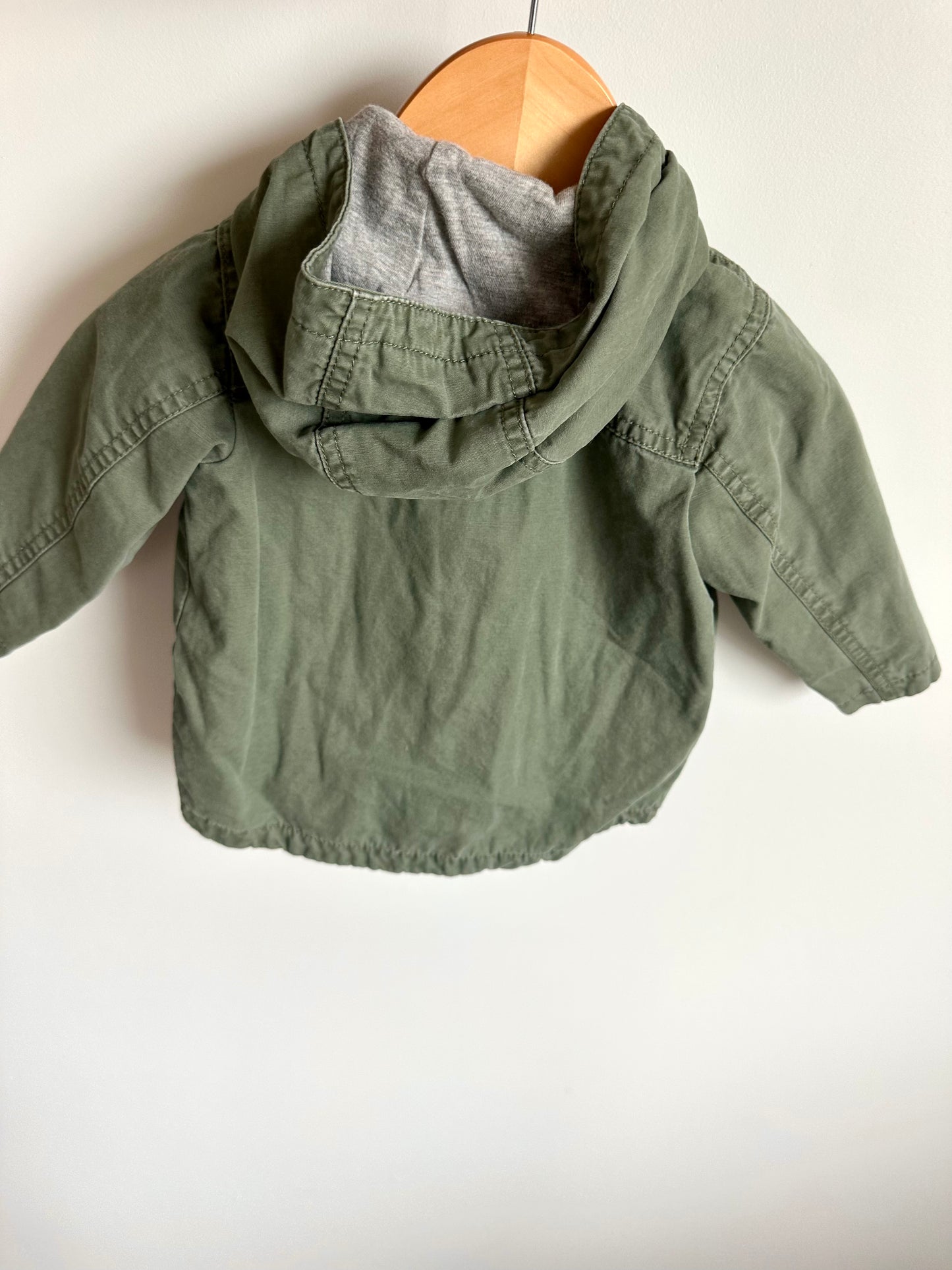 Gap Olive Hooded Jacket / 6-12m