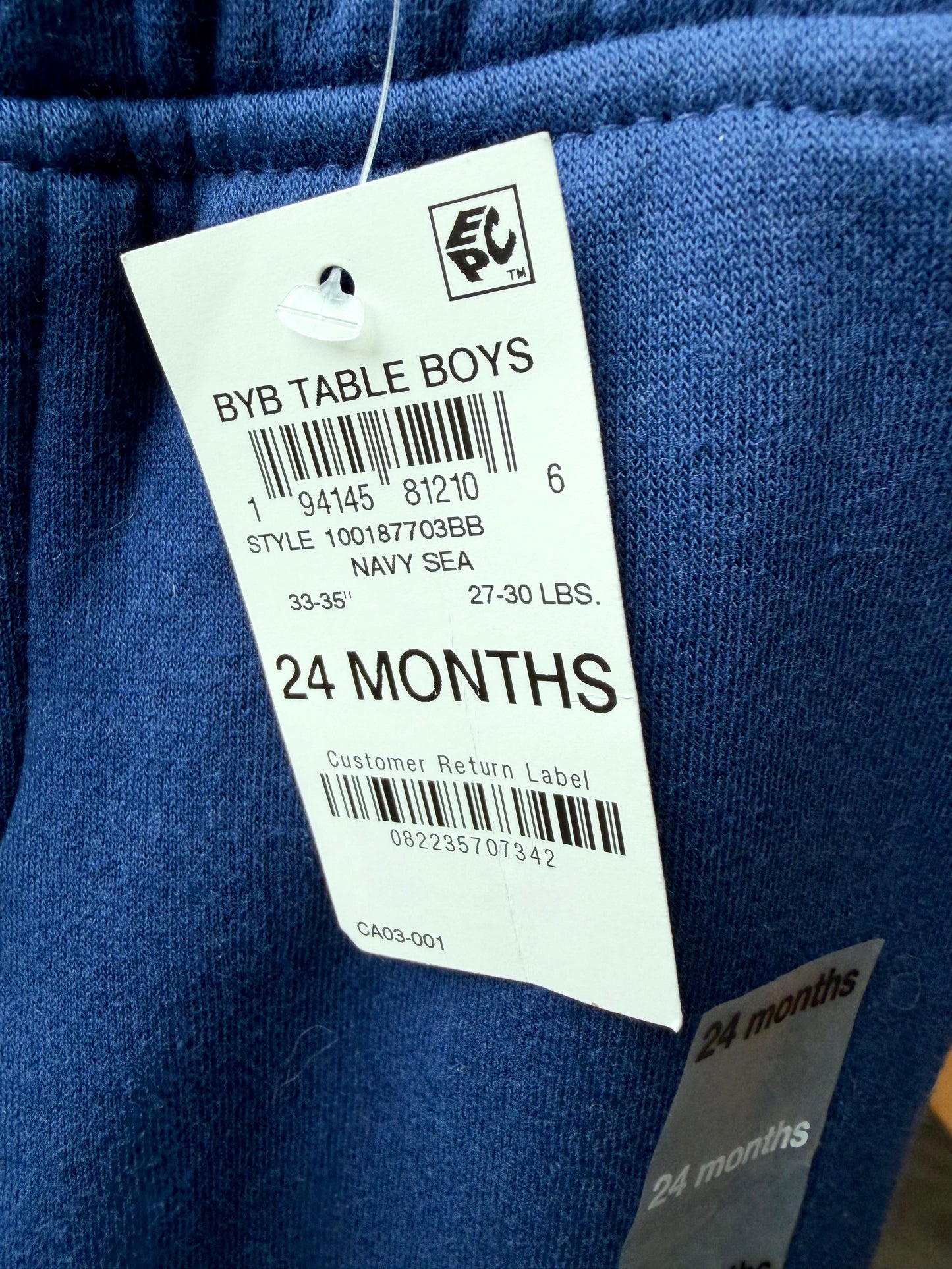 Blue Sweat Pants (With tags) / 24m
