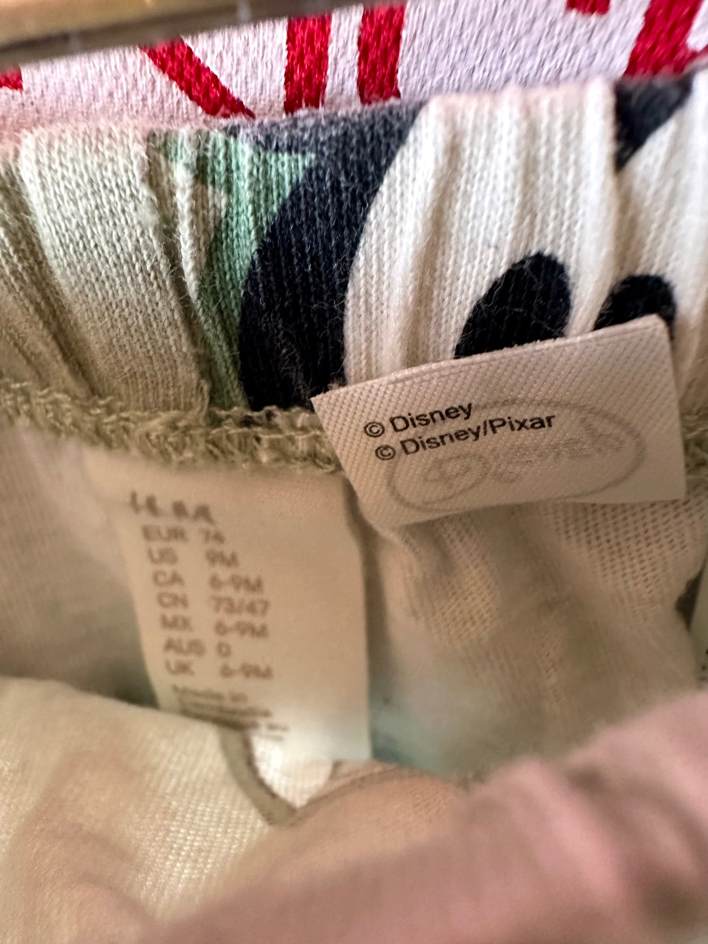 H&M Green Mickey Shorts / 6-9m