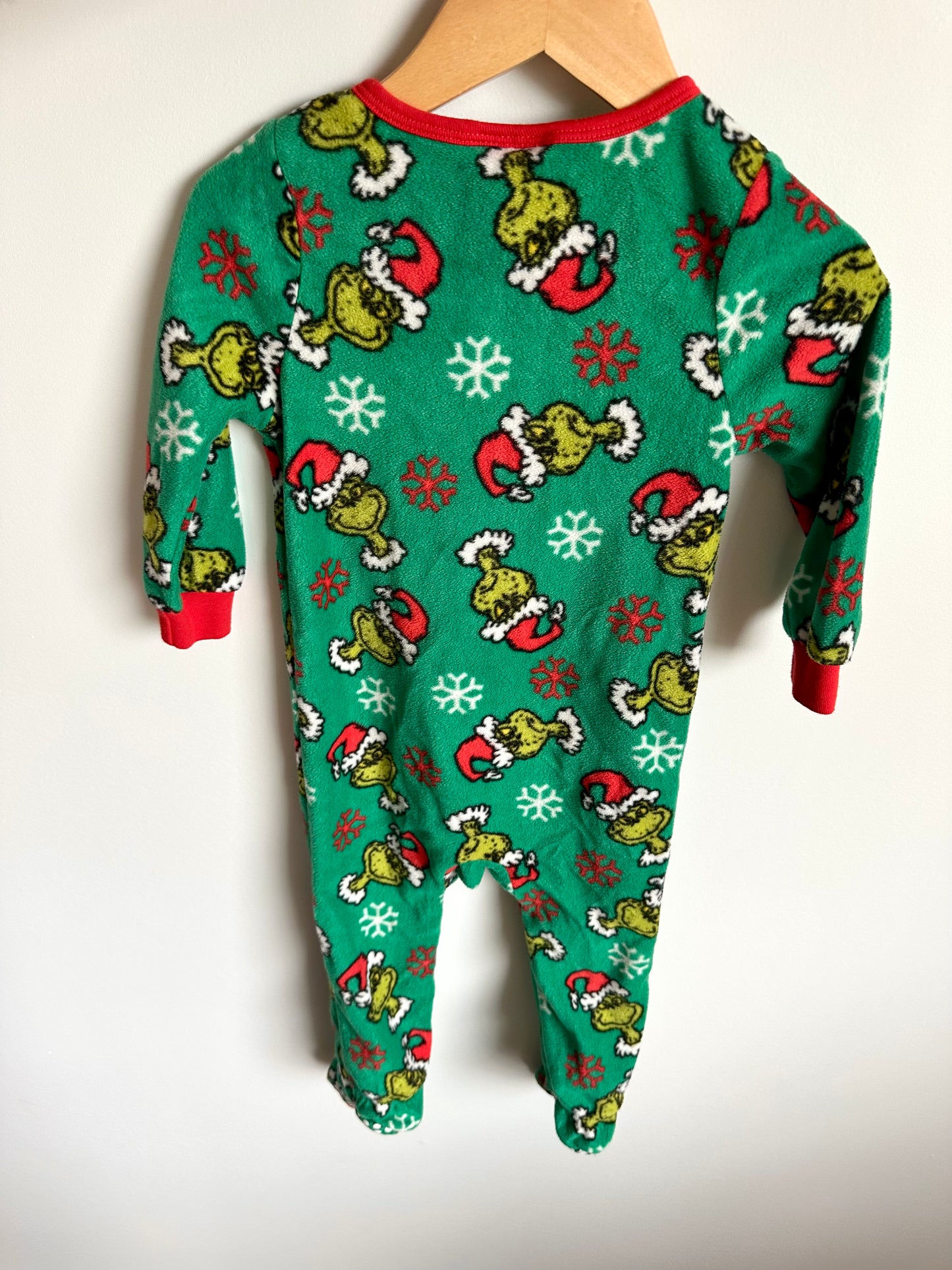 Green Fleece Grinch Sleeper / 18-24m