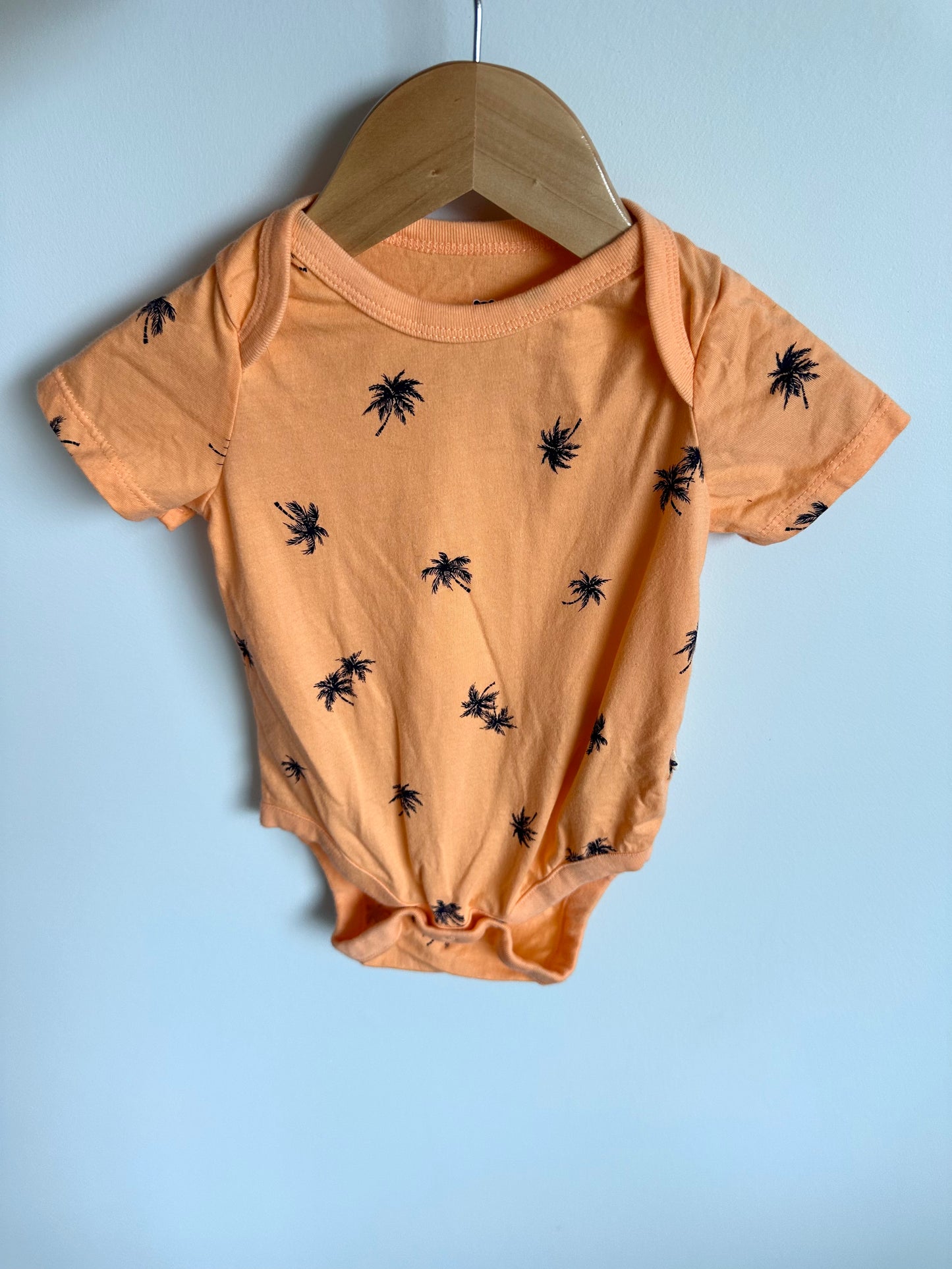 Gap Organic Orange Palm Tree Bodysuit / 12-18m