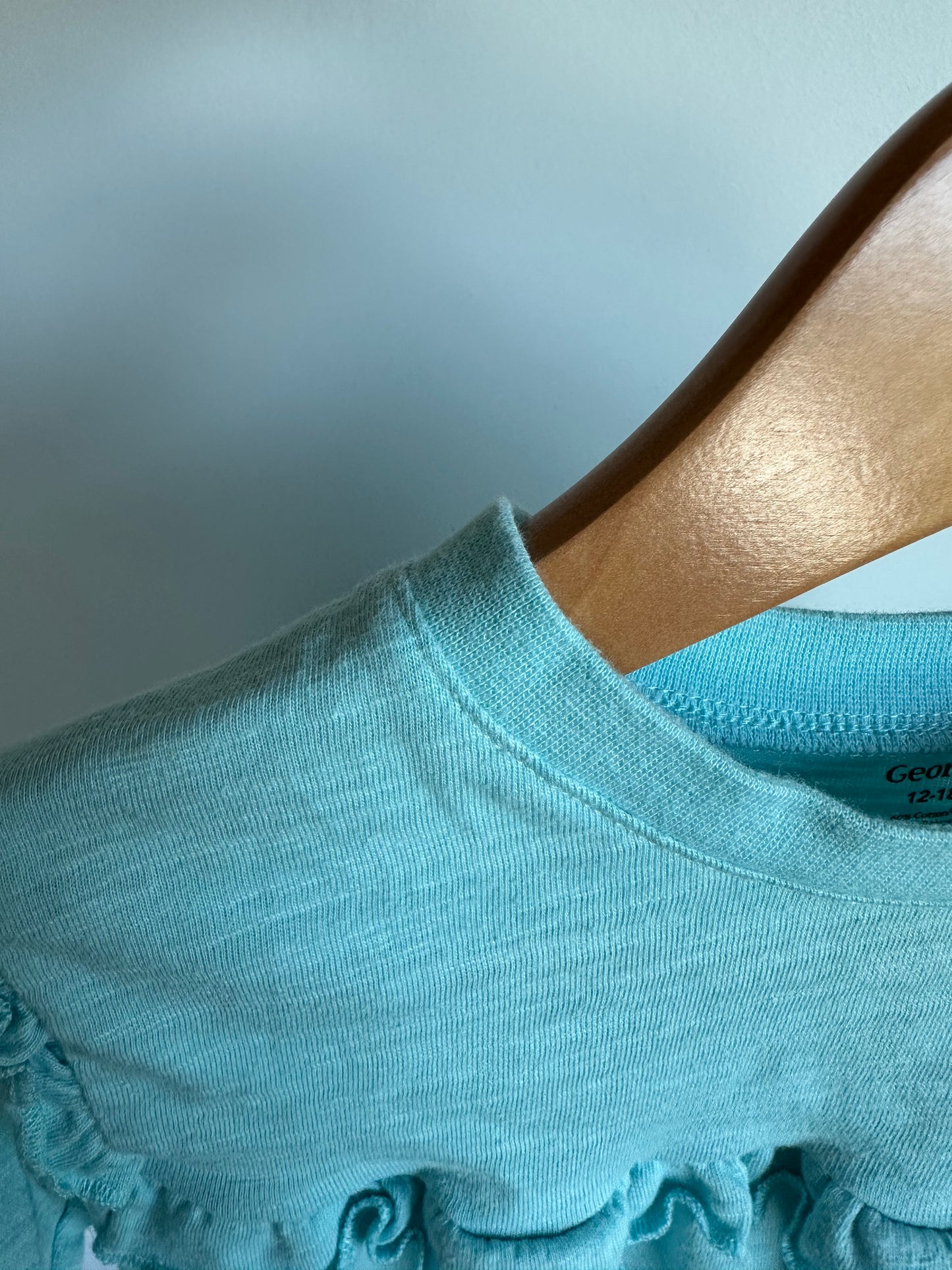 Ice Blue Long Sleeve Top / 12-18m