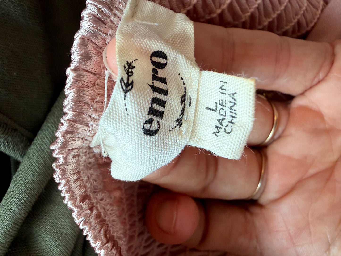 Pink Satin off the Shoulder Dress / Large