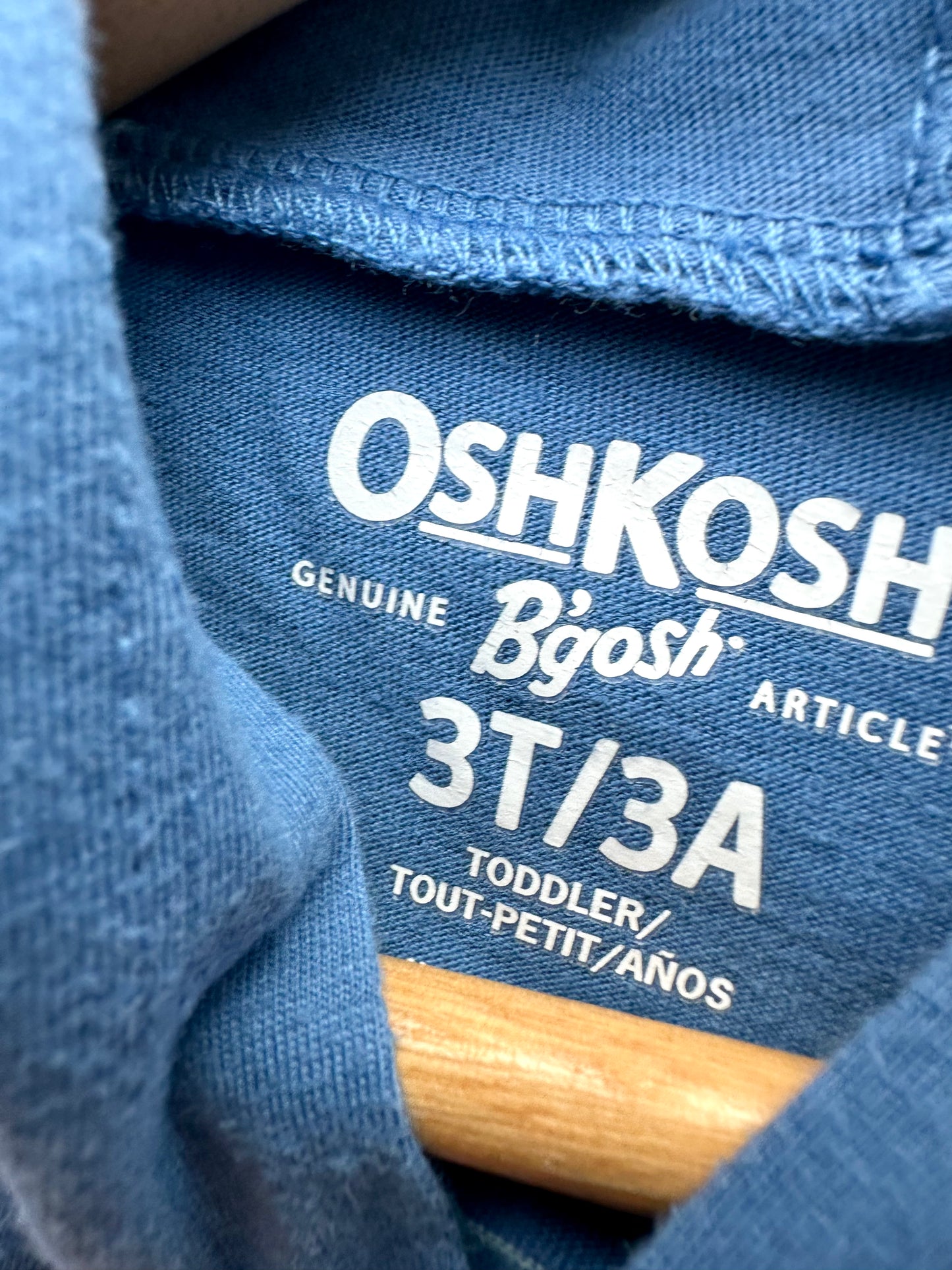 Blue Hood Striped Shirt / 3T