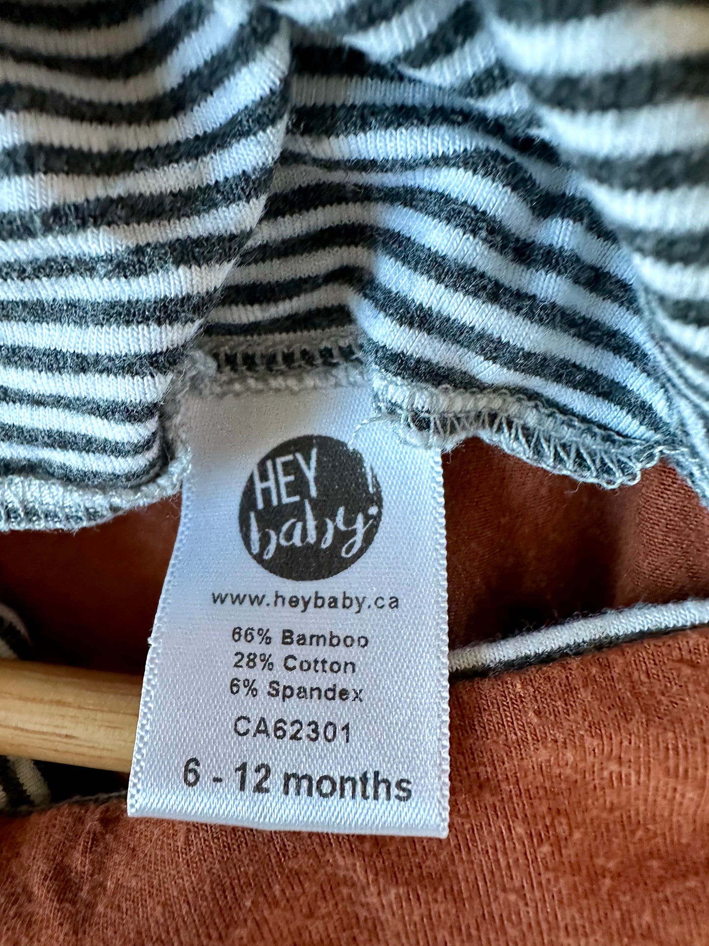 Brown + Stripe Bamboo Jumpsuit (PLAY) / 6-12m