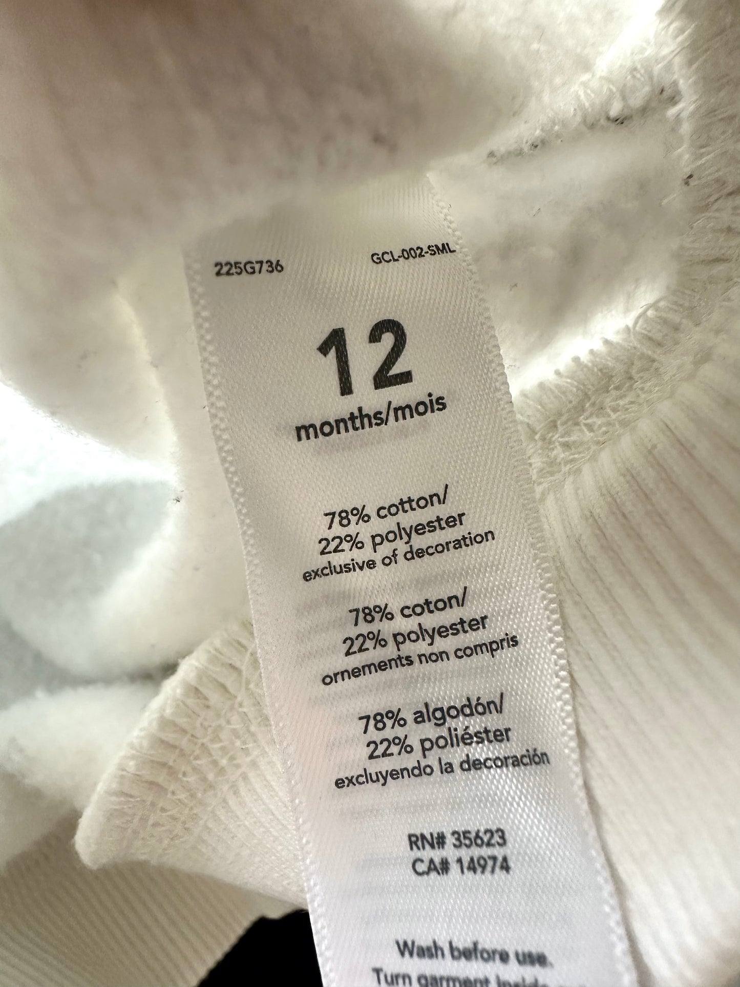 Dino White Sweater / 12m