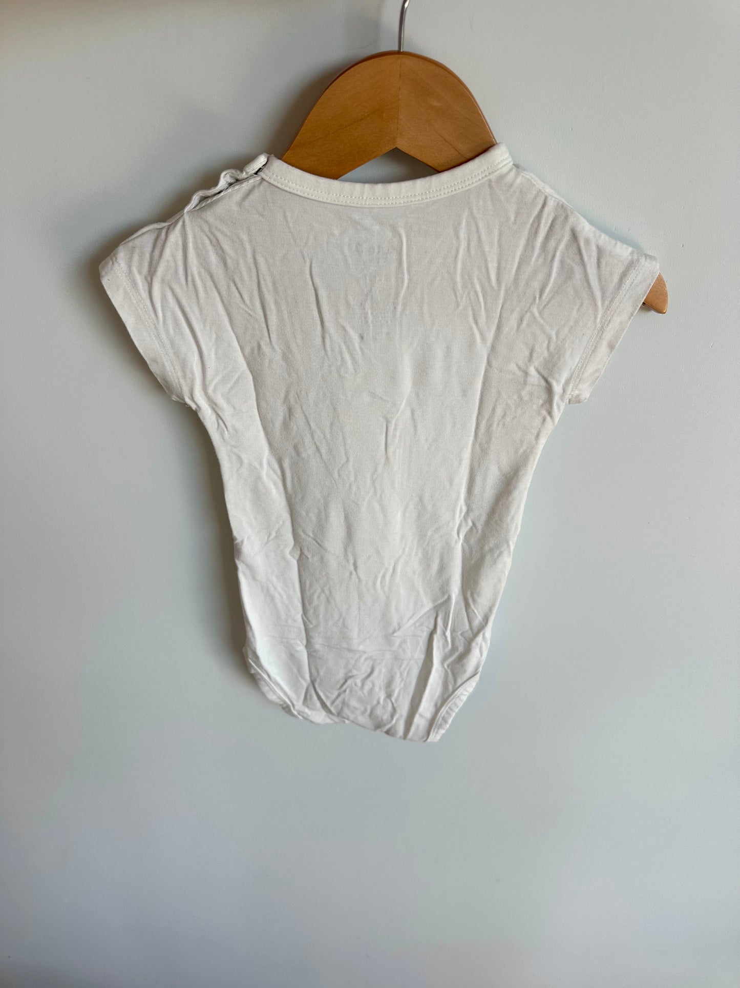 Kyte White Bamboo Bodysuit / 12-18m