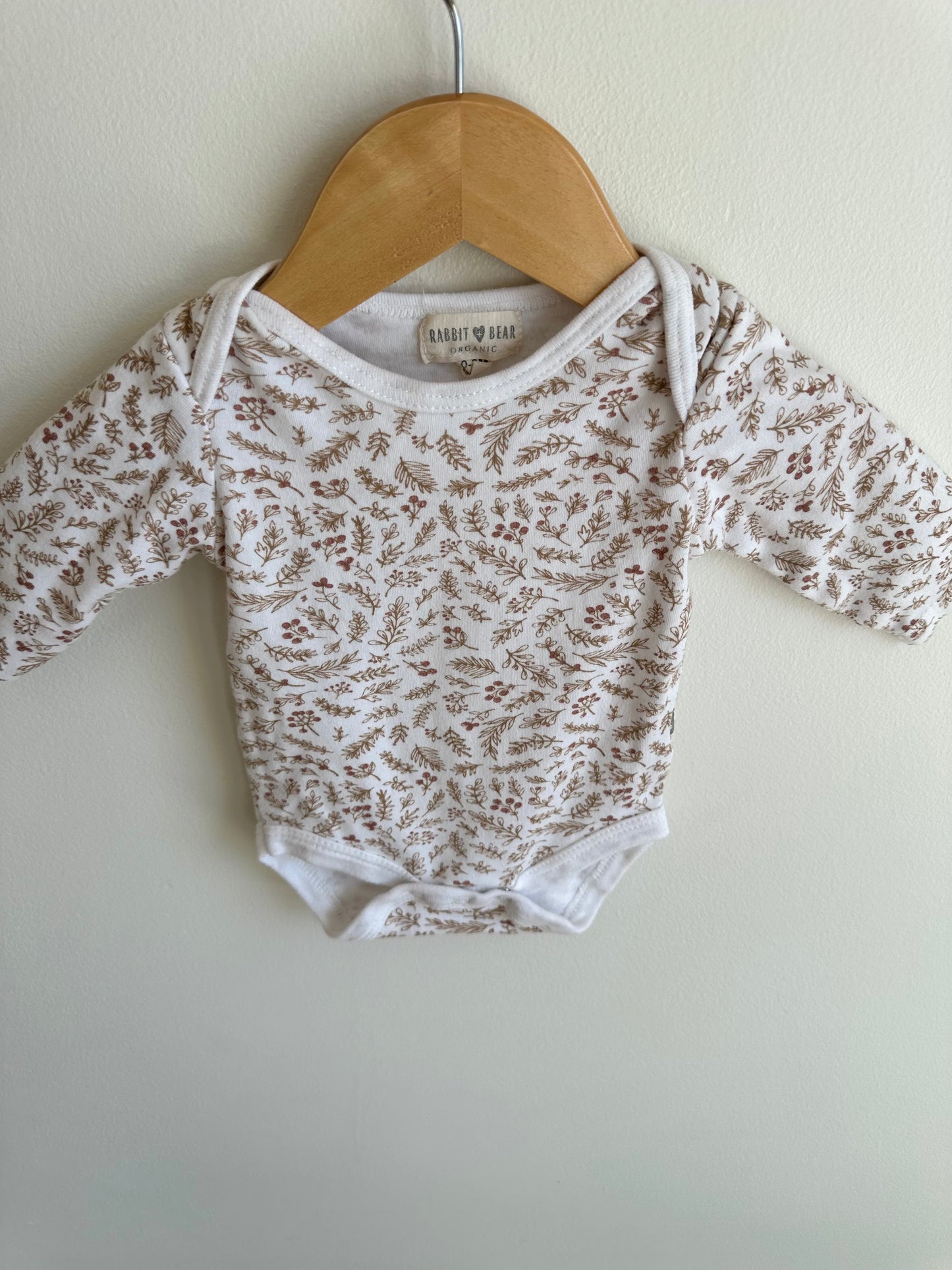 Organic Leaf Bodysuit / 0-3m