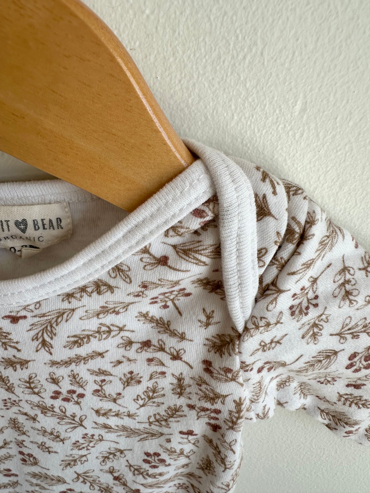 Organic Leaf Bodysuit / 0-3m