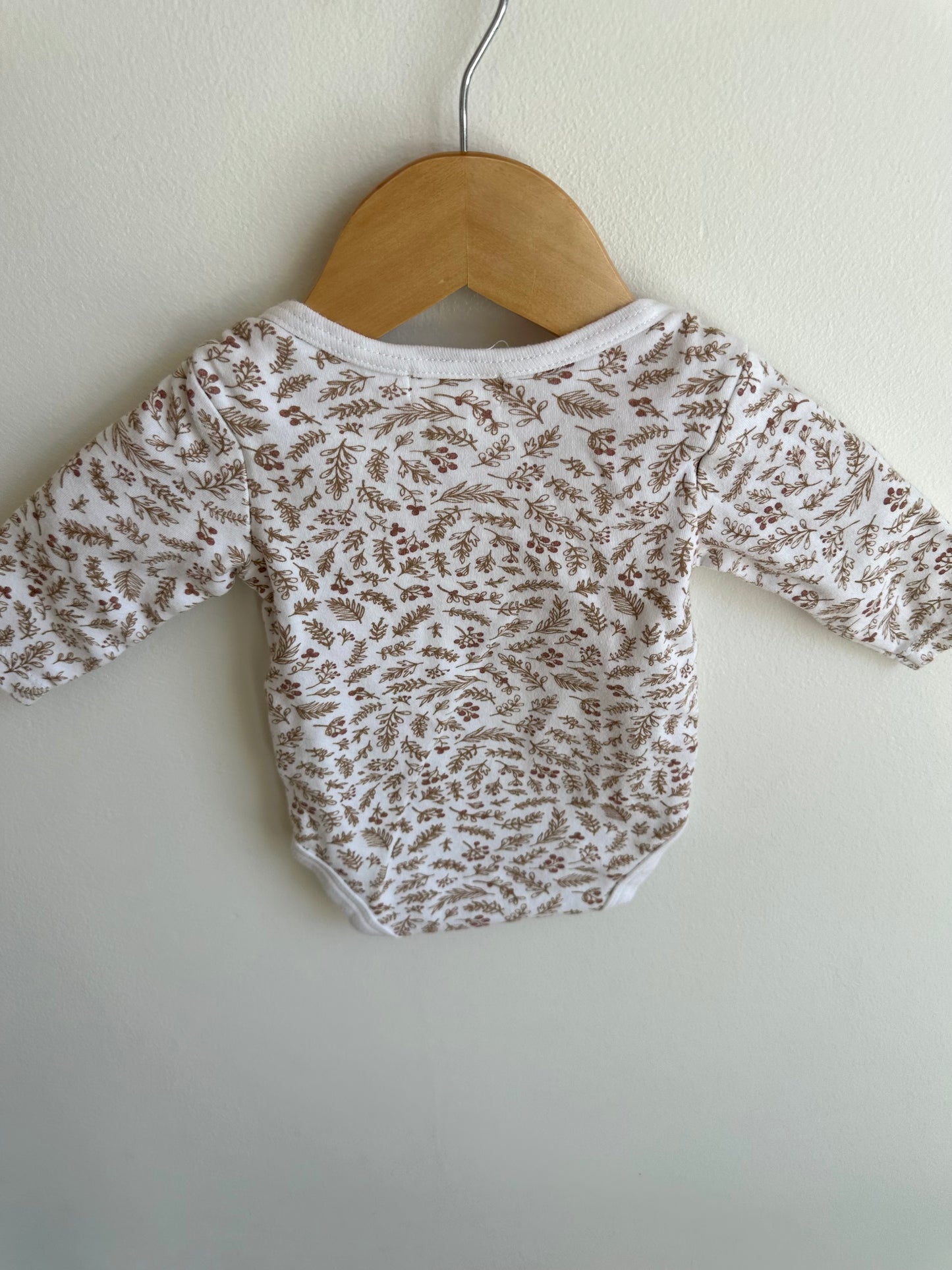 Organic Leaf Bodysuit / 0-3m