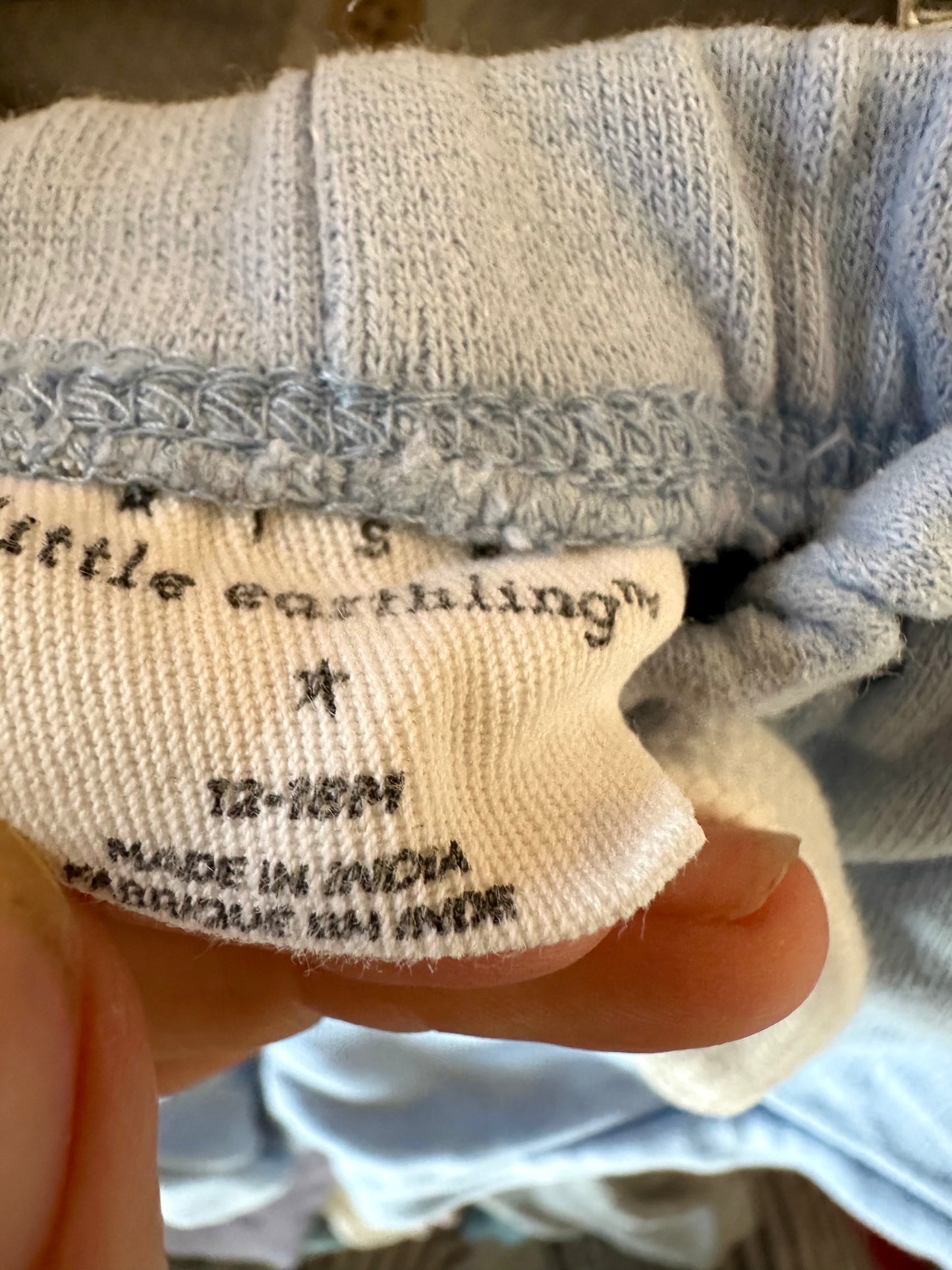 100% Organic Cotton Blue Shorts / 12-18m