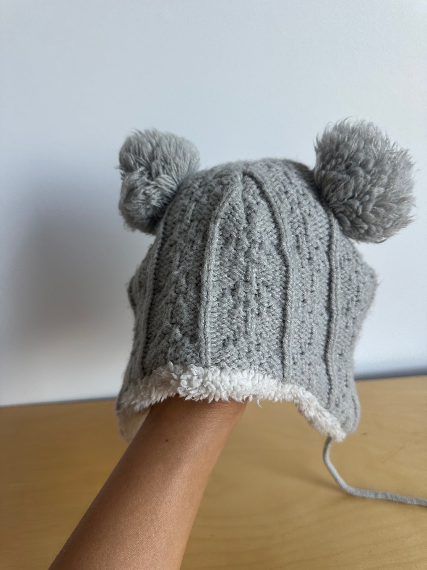 Jan & Jul Strap Grey Ear Toque / 0-6m