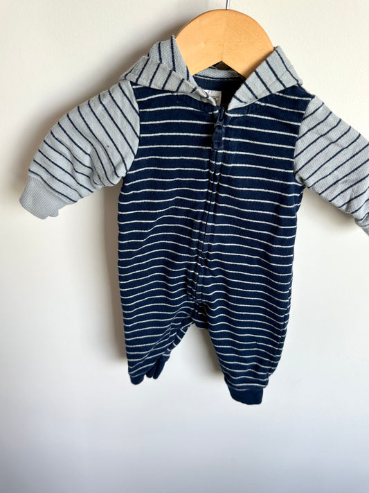 Bear Bottom Striped Jumpsuit / 3m