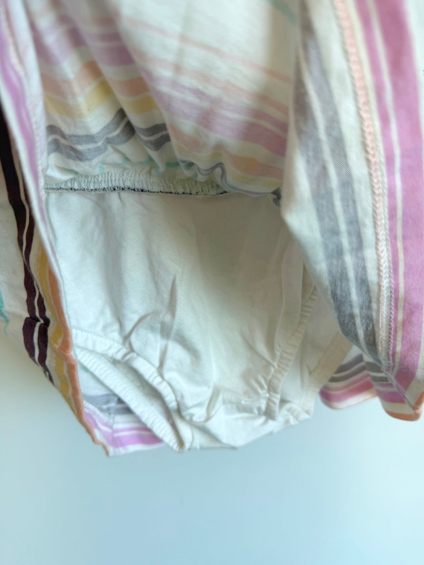 Striped Brown + Colored Skirt / 12m