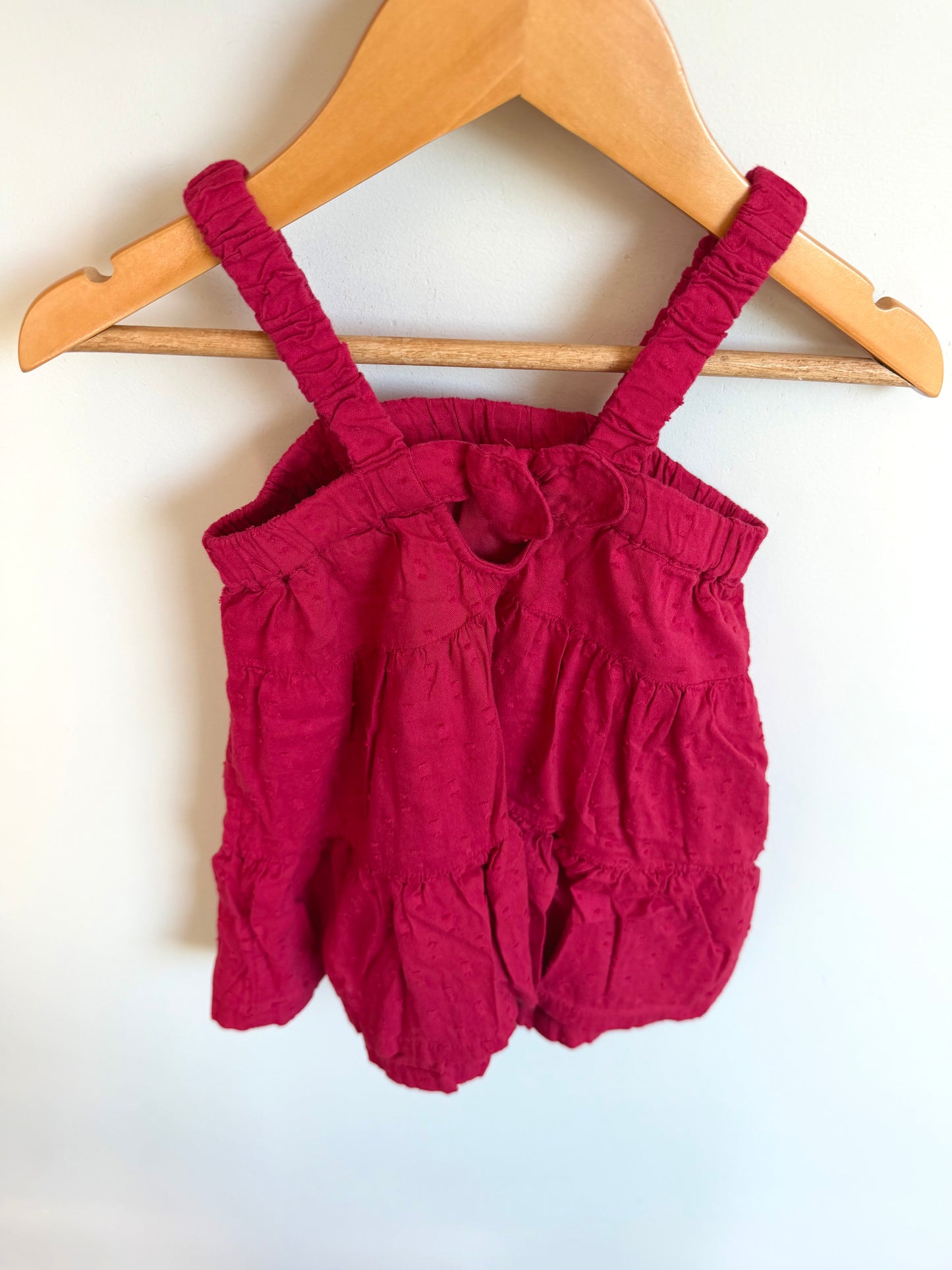 Red Dot Texture Dress / 12-18m