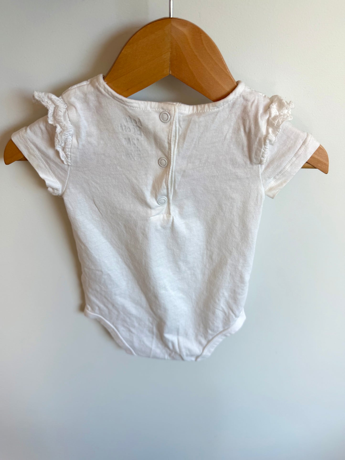 White Eyelet Bodysuit / 12m