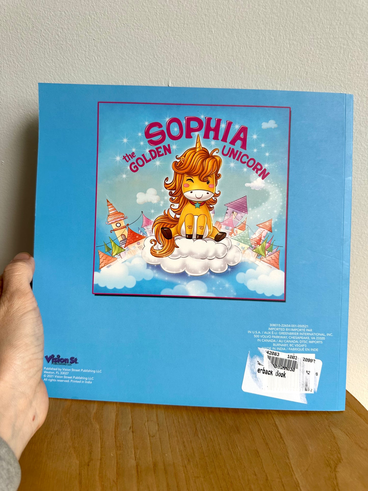 Sophia The Golden Unicorn Book / 3-5 years