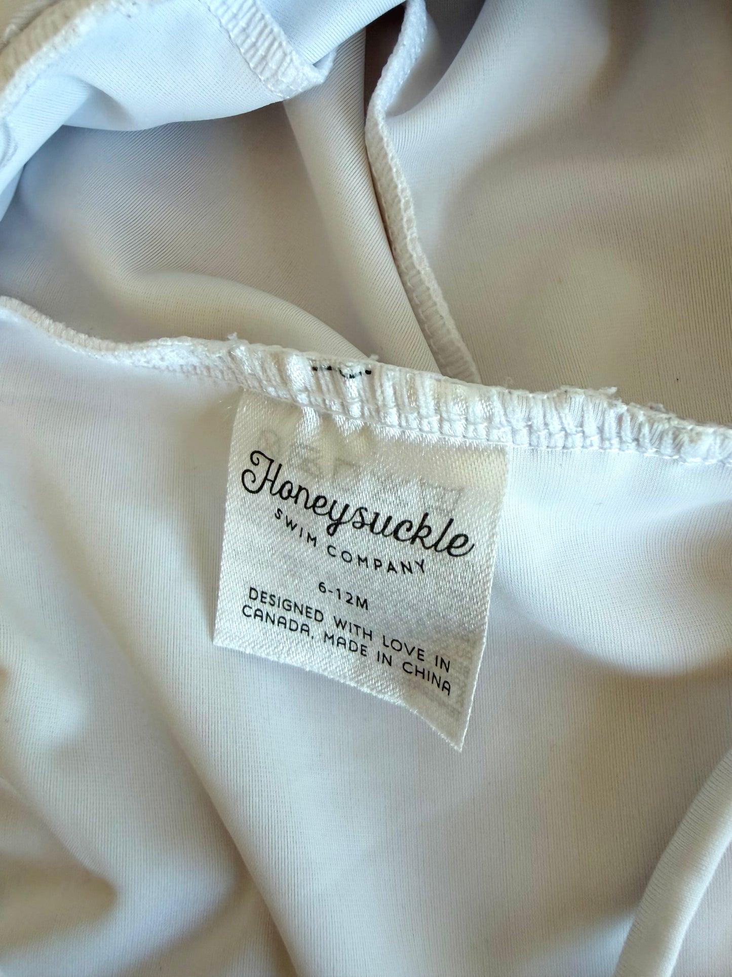 Honeysuckle White Sun Hat / 6-12m