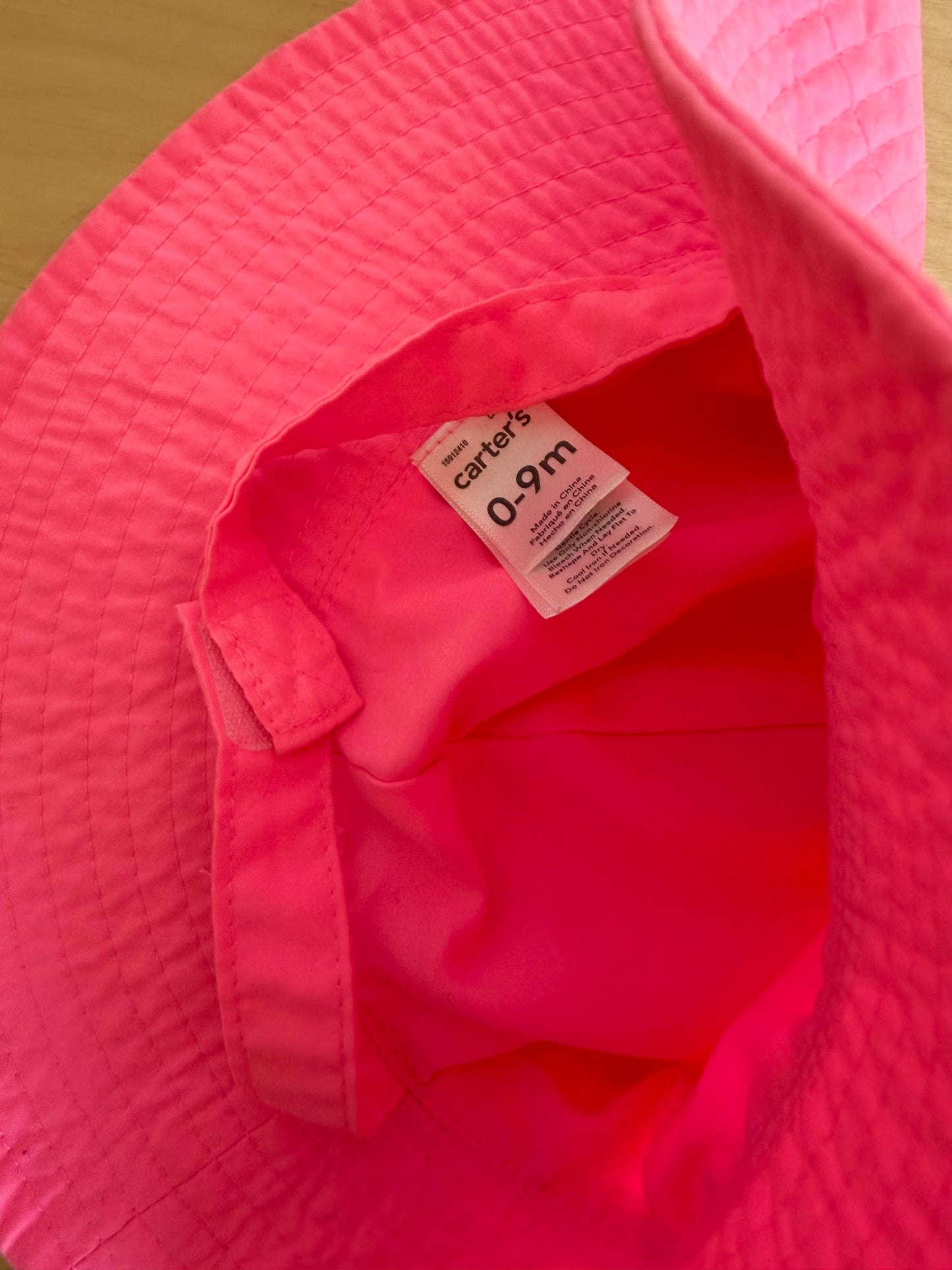 Bright Pink Flower Hat / 0-9m
