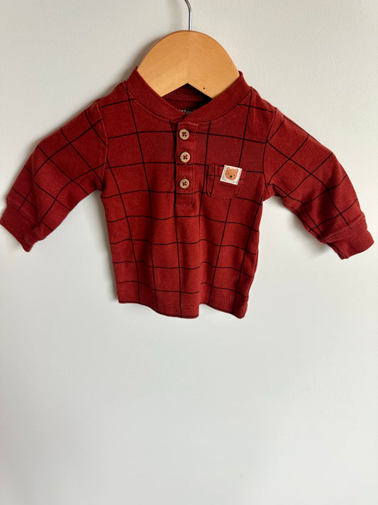 Rust Checkered Lines Pocket Top / 3m