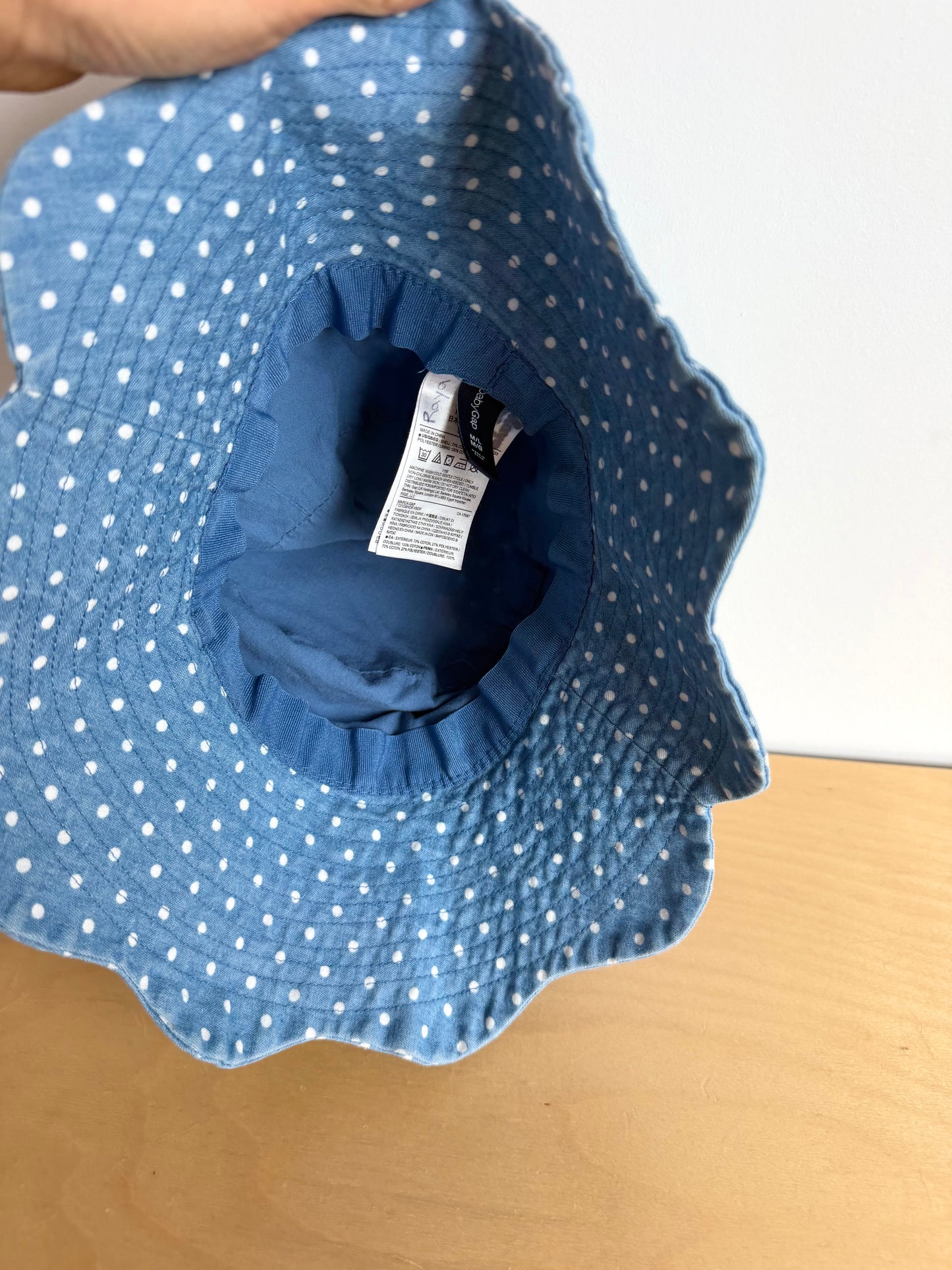 Gap Denim Look Polka Dot Hat / M-L (50-52)