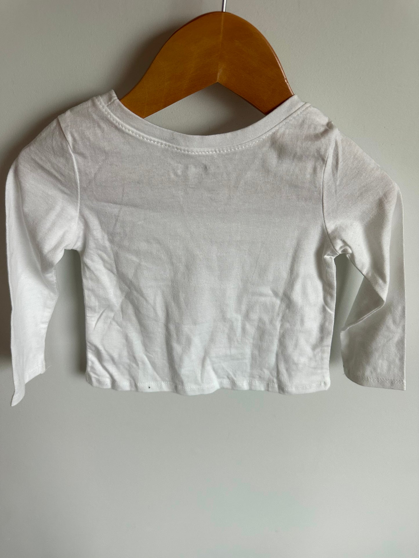 White Long Sleeve Top (With Tags) / 12-18m