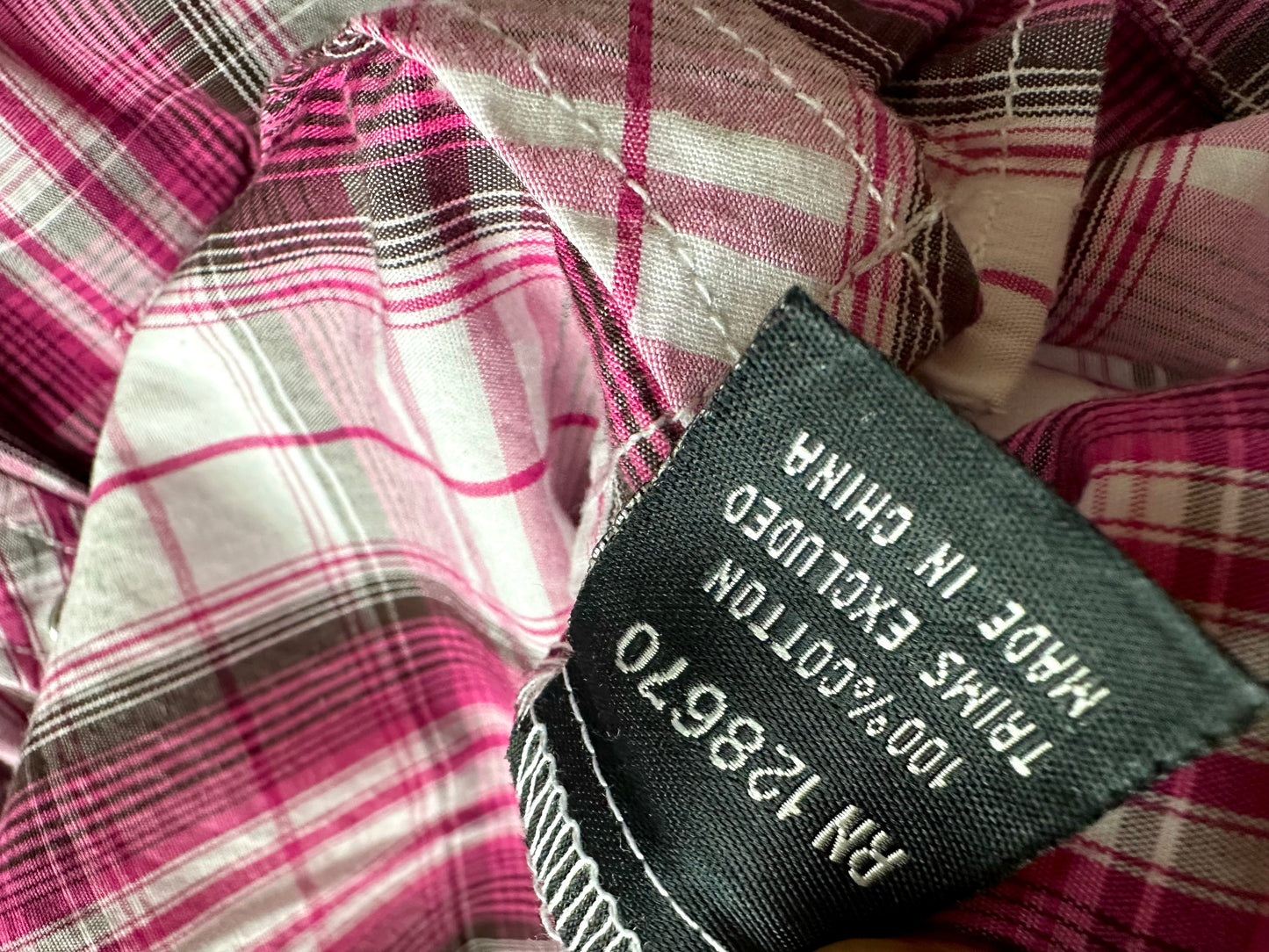 Pink Plaid Cowgirl Top / 3T