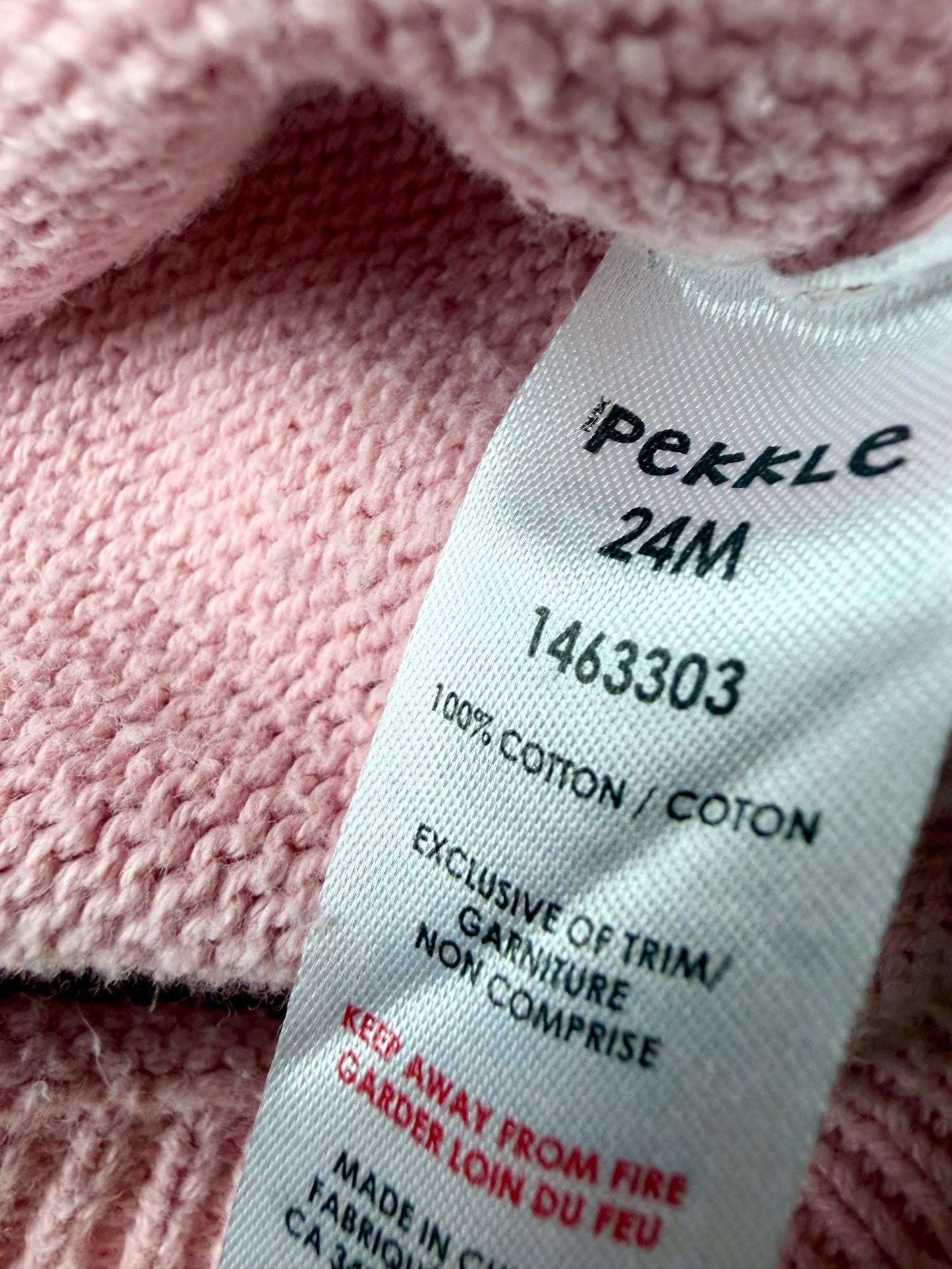 Pink Knit Hooded Cardigan (PLAY) / 24m