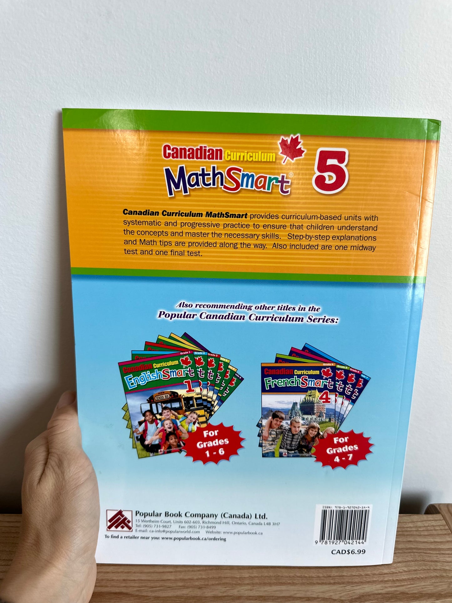 Gr. 5 Math Canadian Workbook / 10-11 years (No Shipping)