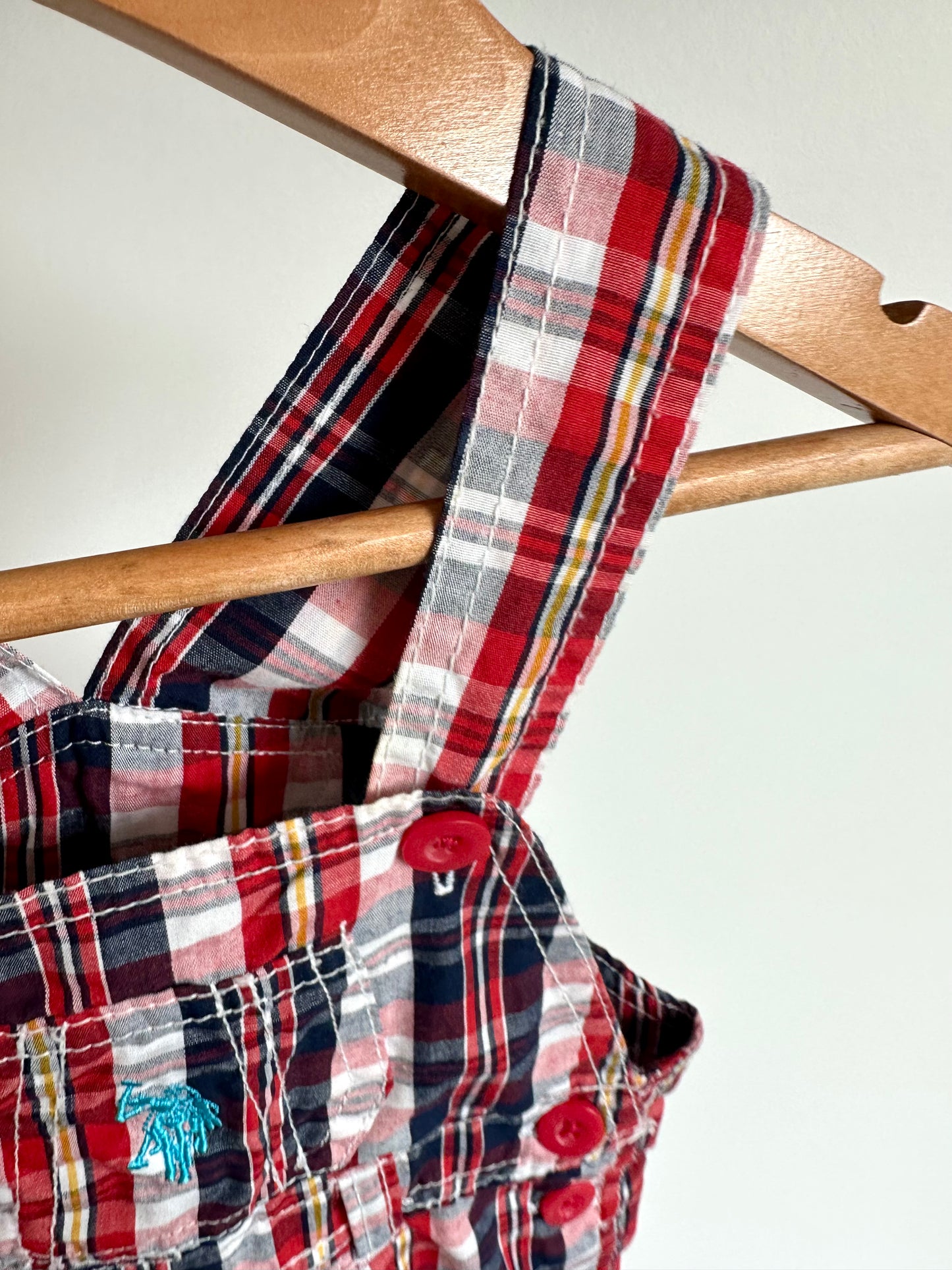 Plaid Overalls / 6m