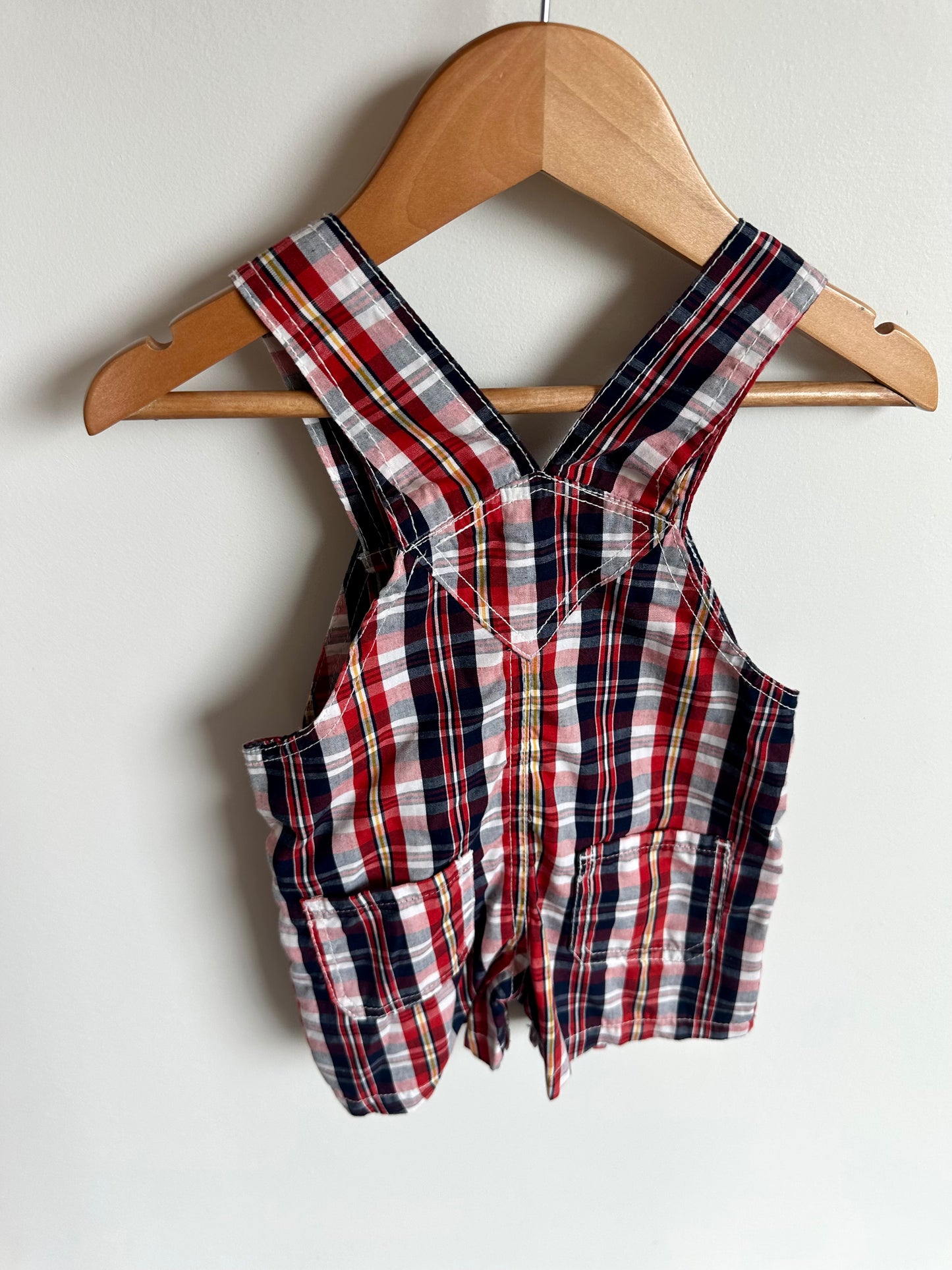 Plaid Overalls / 6m
