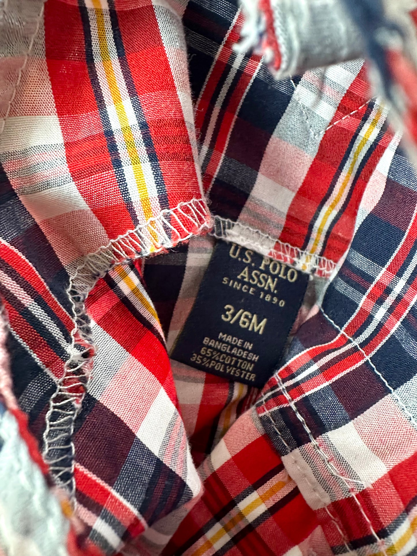 Plaid Overalls / 6m