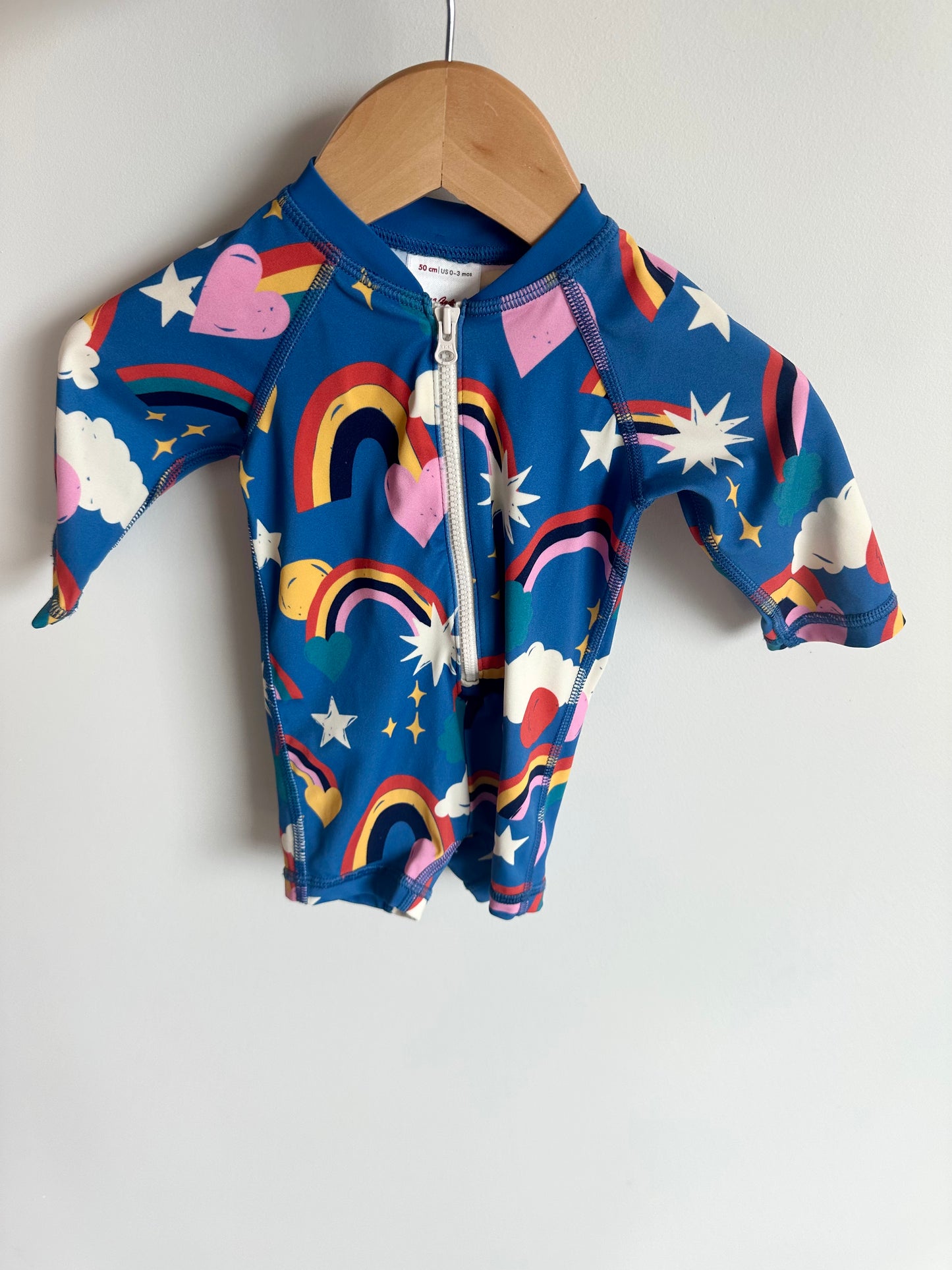 Hanna Andersson Half Zip Swimsuit / 0-3m